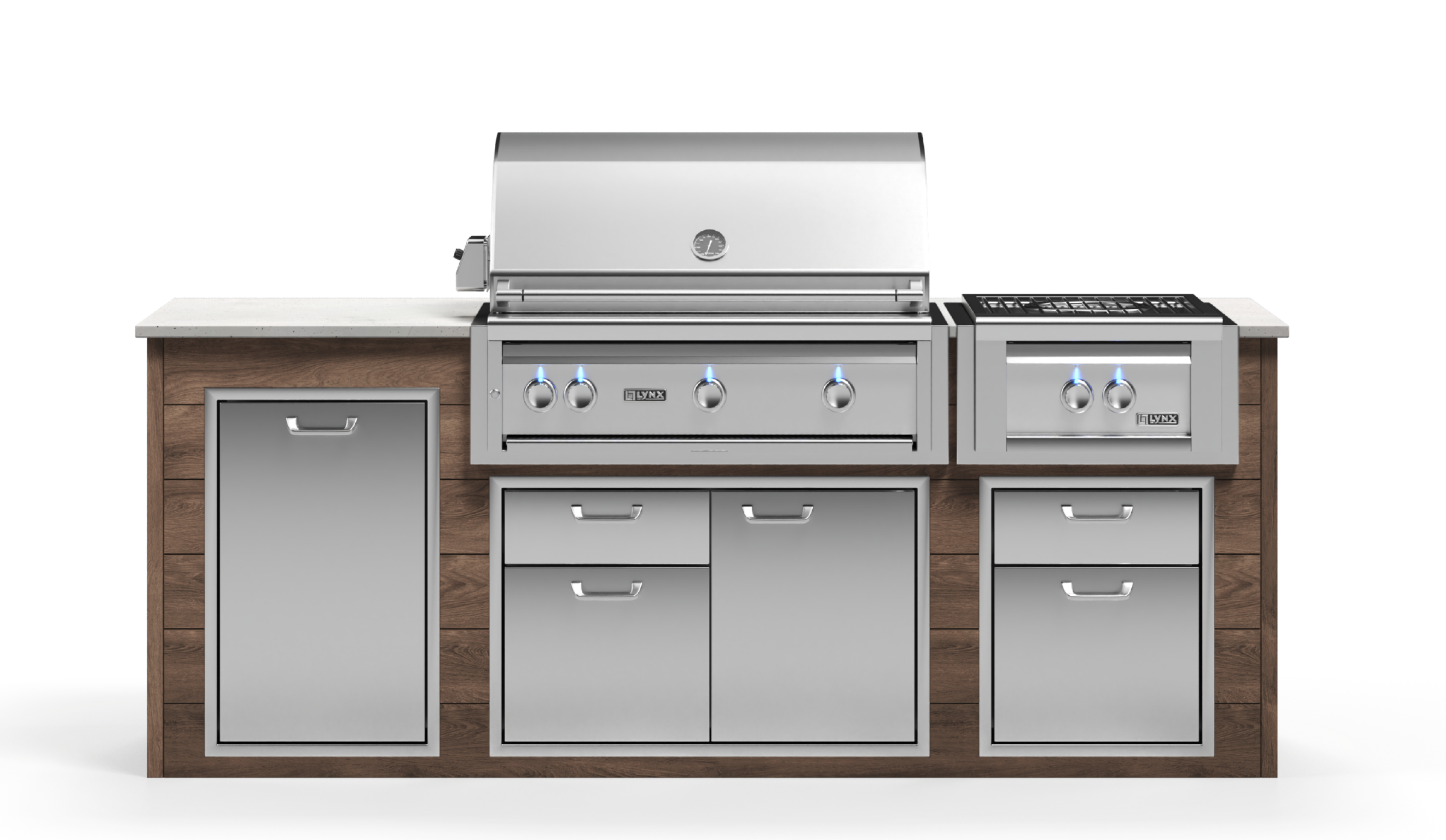 Lynx Pro Prestige Collection 96" Luxury Finished Outdoor Kitchen Package 10-LNX-10-PC-1