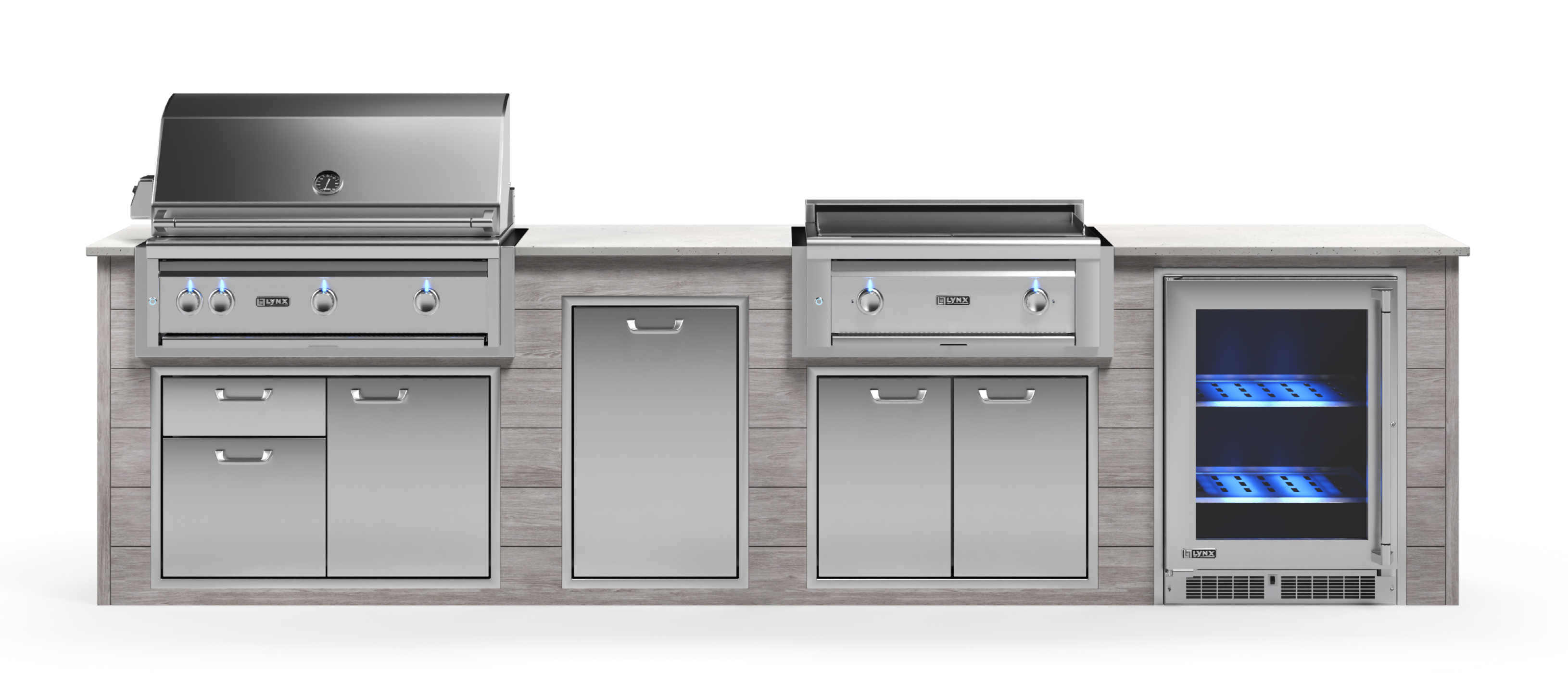 Lynx Pro Prestige Collection 144" Luxury Finished Outdoor Kitchen Package 12-LNX-12-PC