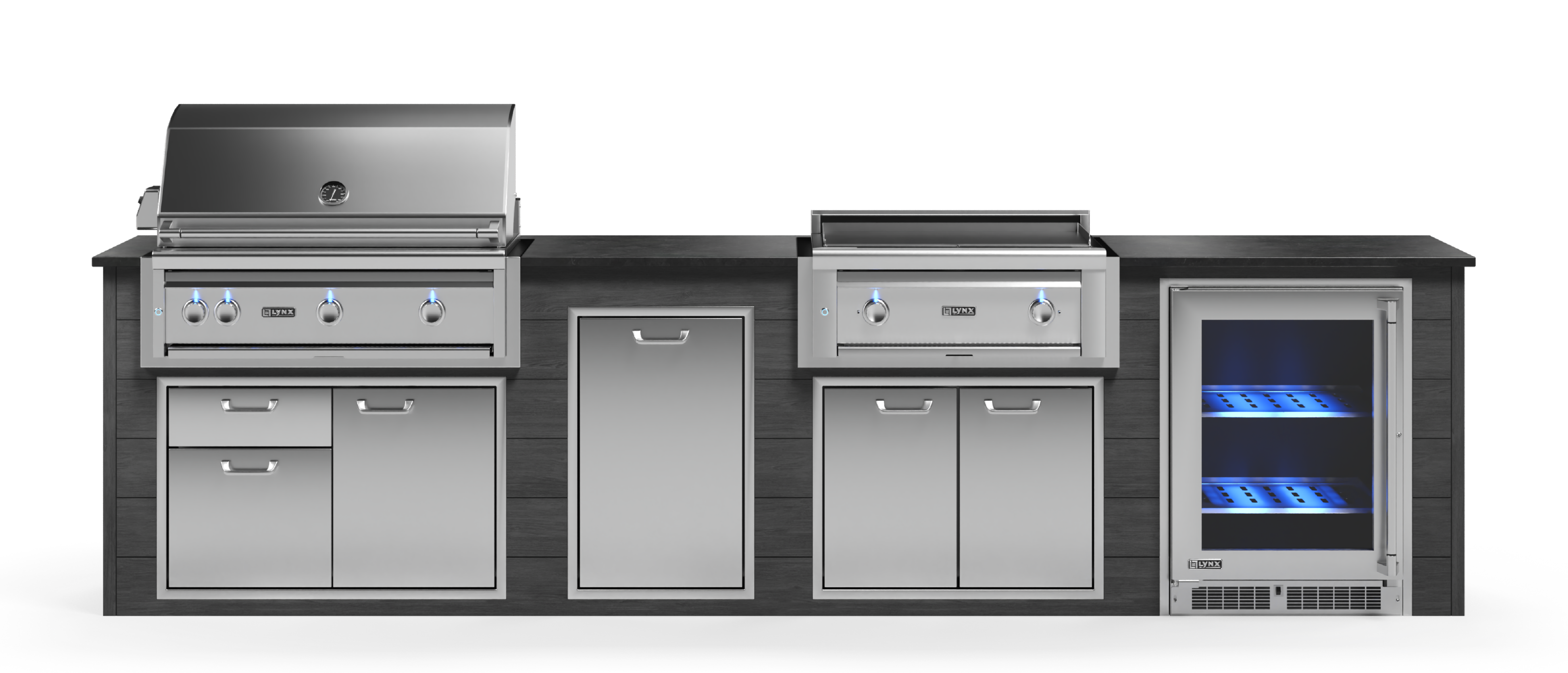 Lynx Pro Prestige Collection 144" Luxury Finished Outdoor Kitchen Package 12-LNX-12-PC