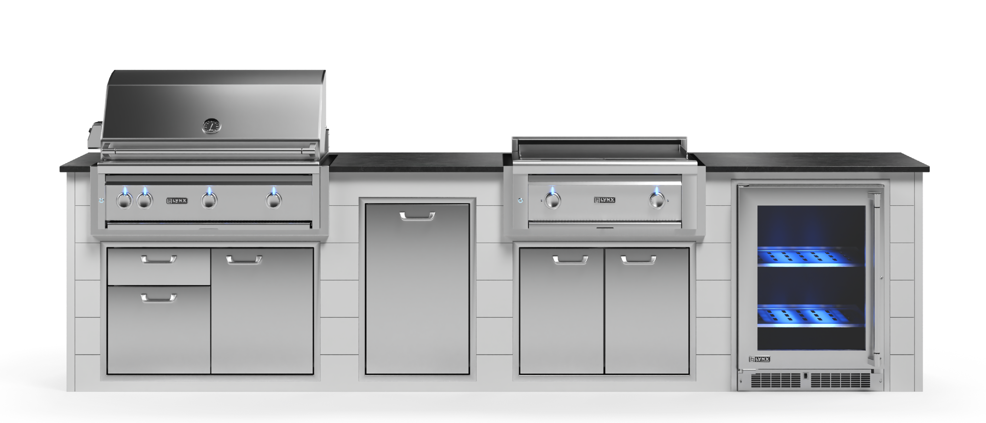 Lynx Pro Prestige Collection 144" Luxury Finished Outdoor Kitchen Package 12-LNX-12-PC