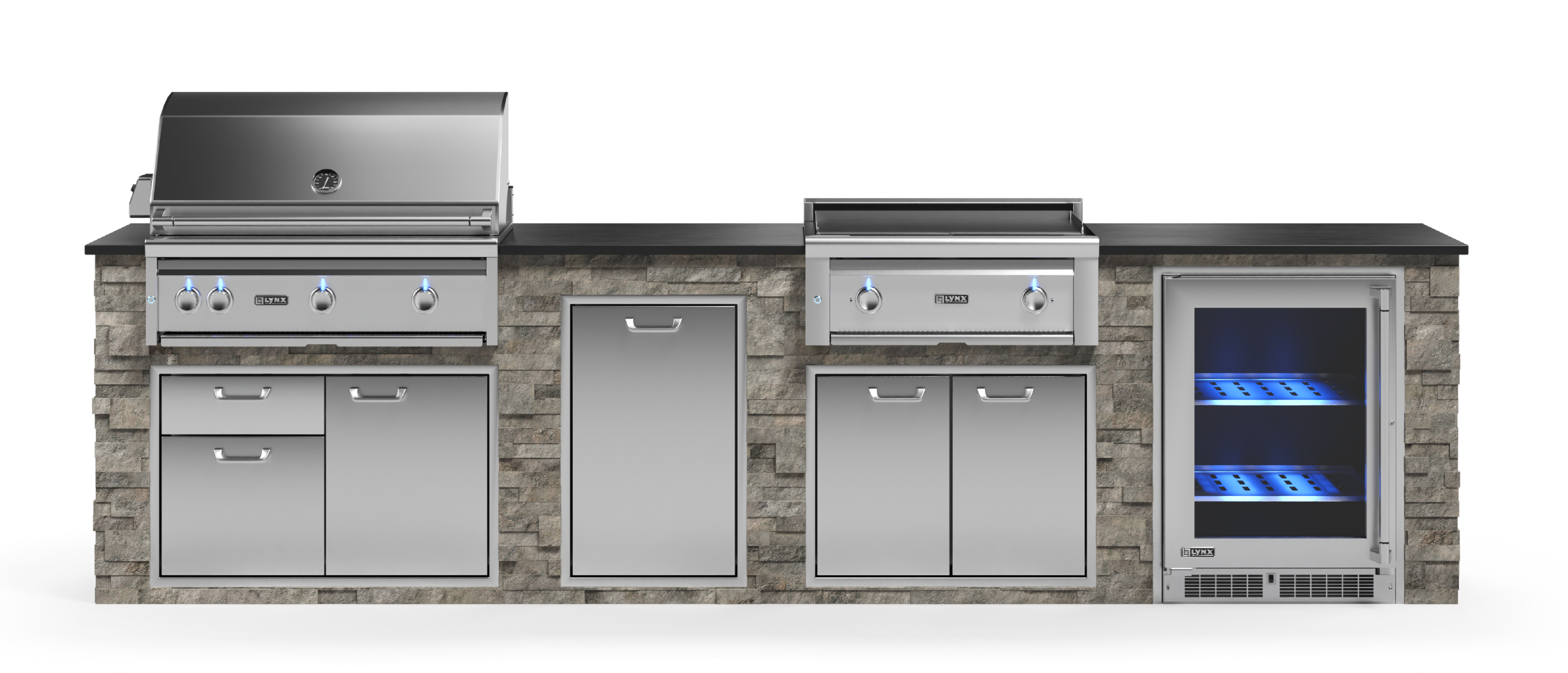 Lynx Pro Prestige Collection 144" Luxury Finished Outdoor Kitchen Package 12-LNX-12-PC