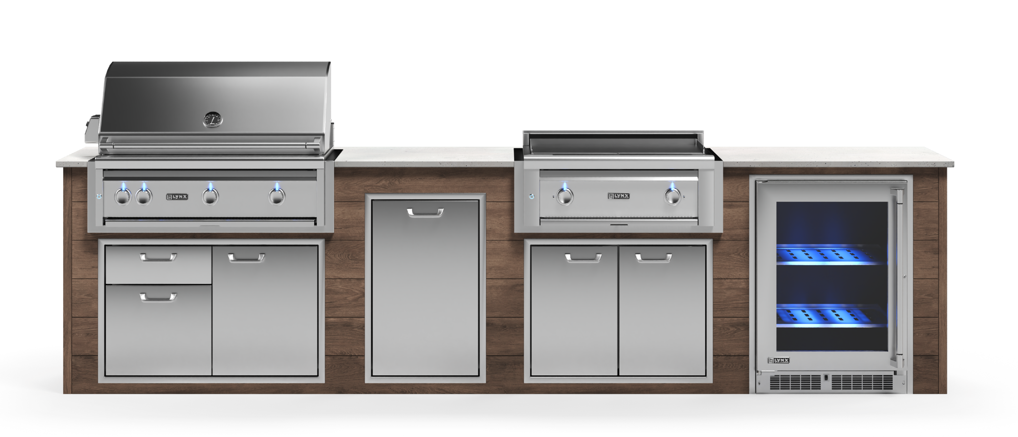 Lynx Pro Prestige Collection 144" Luxury Finished Outdoor Kitchen Package 12-LNX-12-PC
