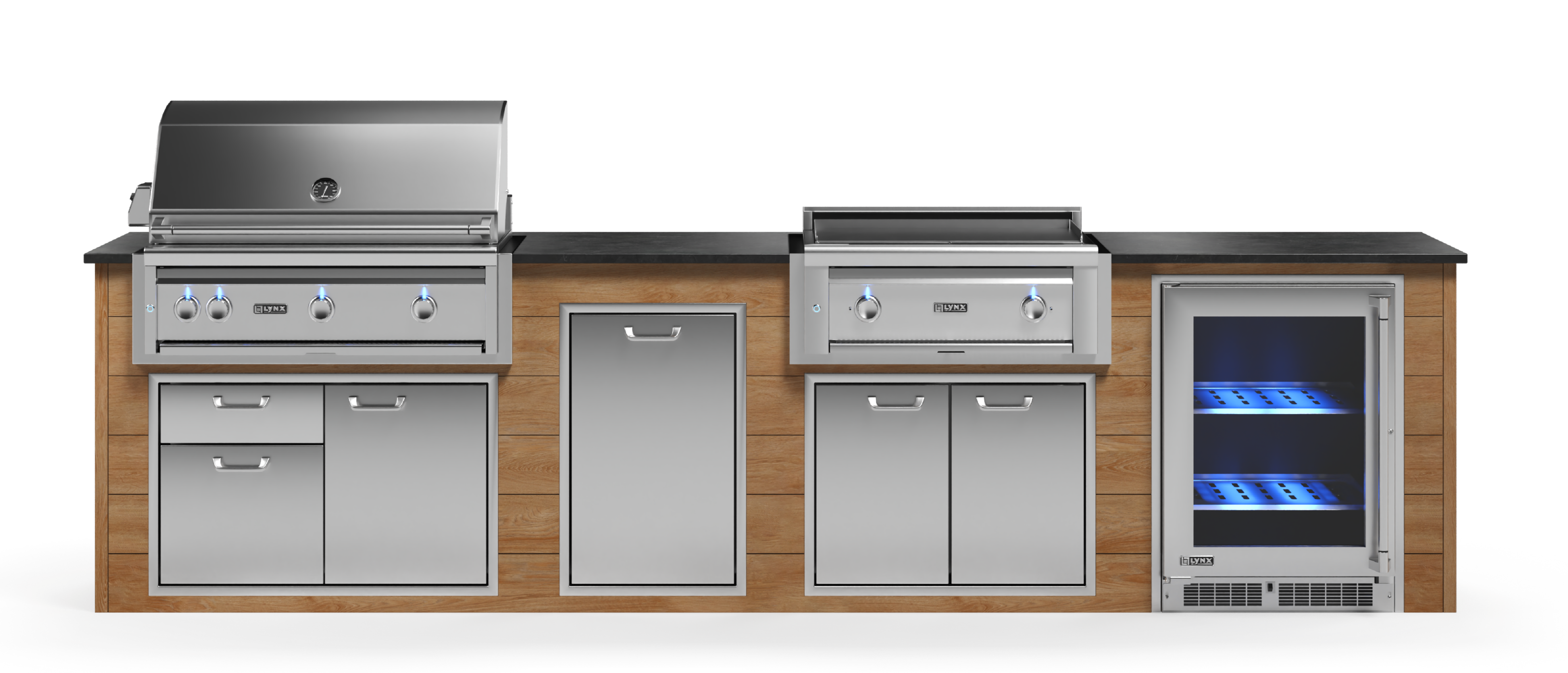 Lynx Pro Prestige Collection 144" Luxury Finished Outdoor Kitchen Package 12-LNX-12-PC