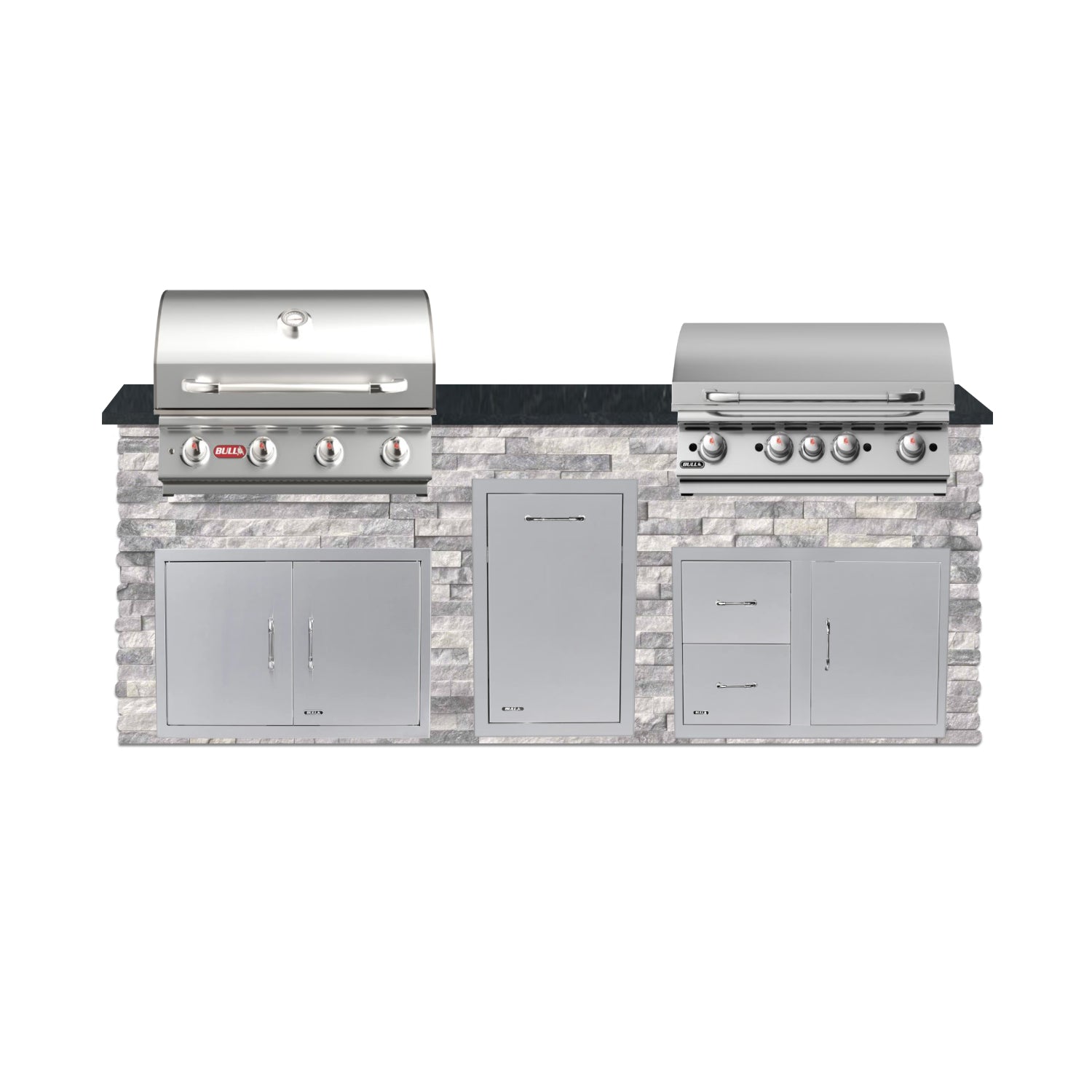 Bull 96" Premium Finish Outdoor Kitchen PKG 13L-BULLPF13L