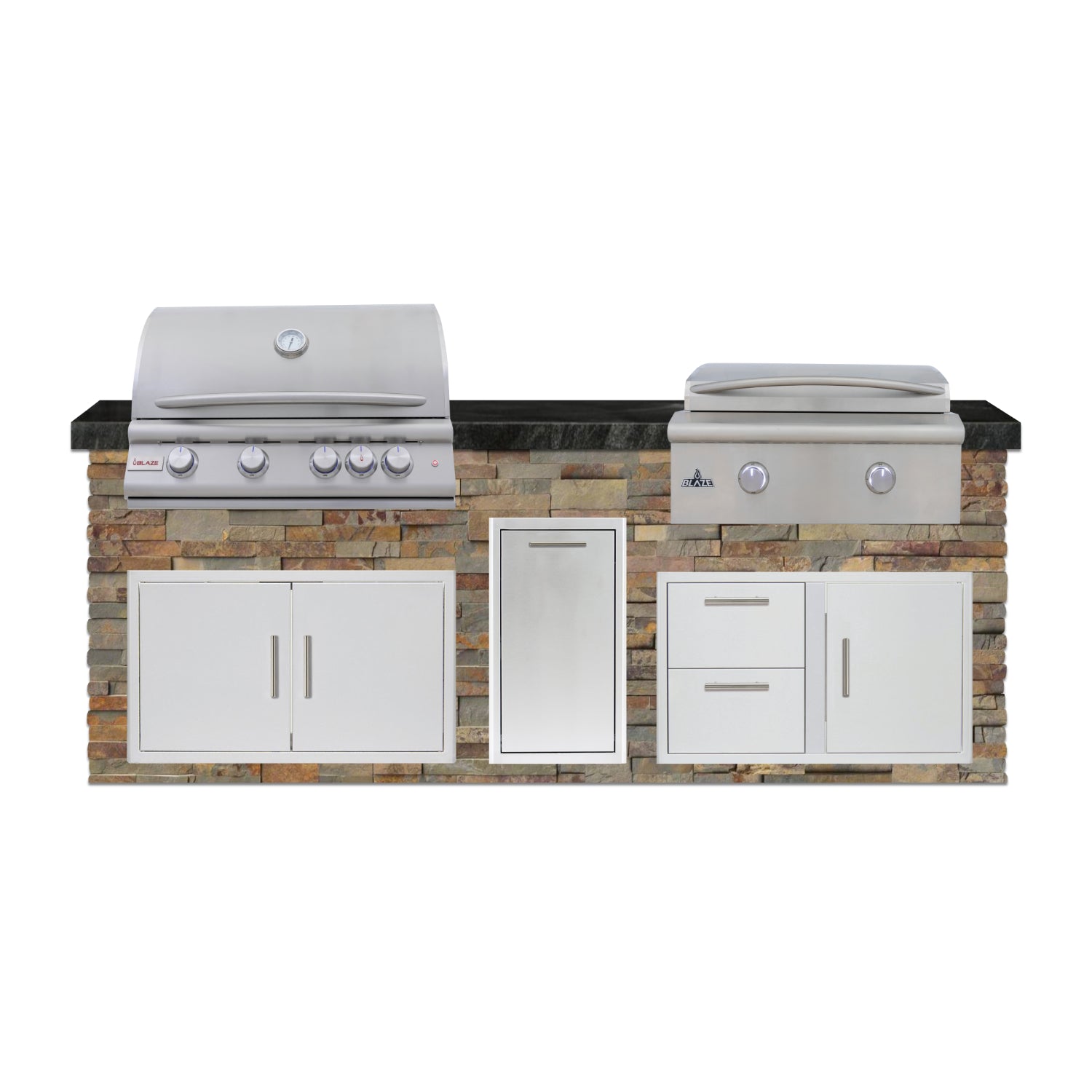 Blaze Quick Ship 96" Luxury Finished Outdoor Kitchen PKG 13-BLZ-QSHIP13