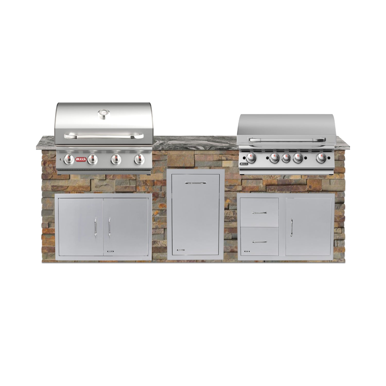 Bull 96" Premium Finish Outdoor Kitchen PKG 13L-BULLPF13L