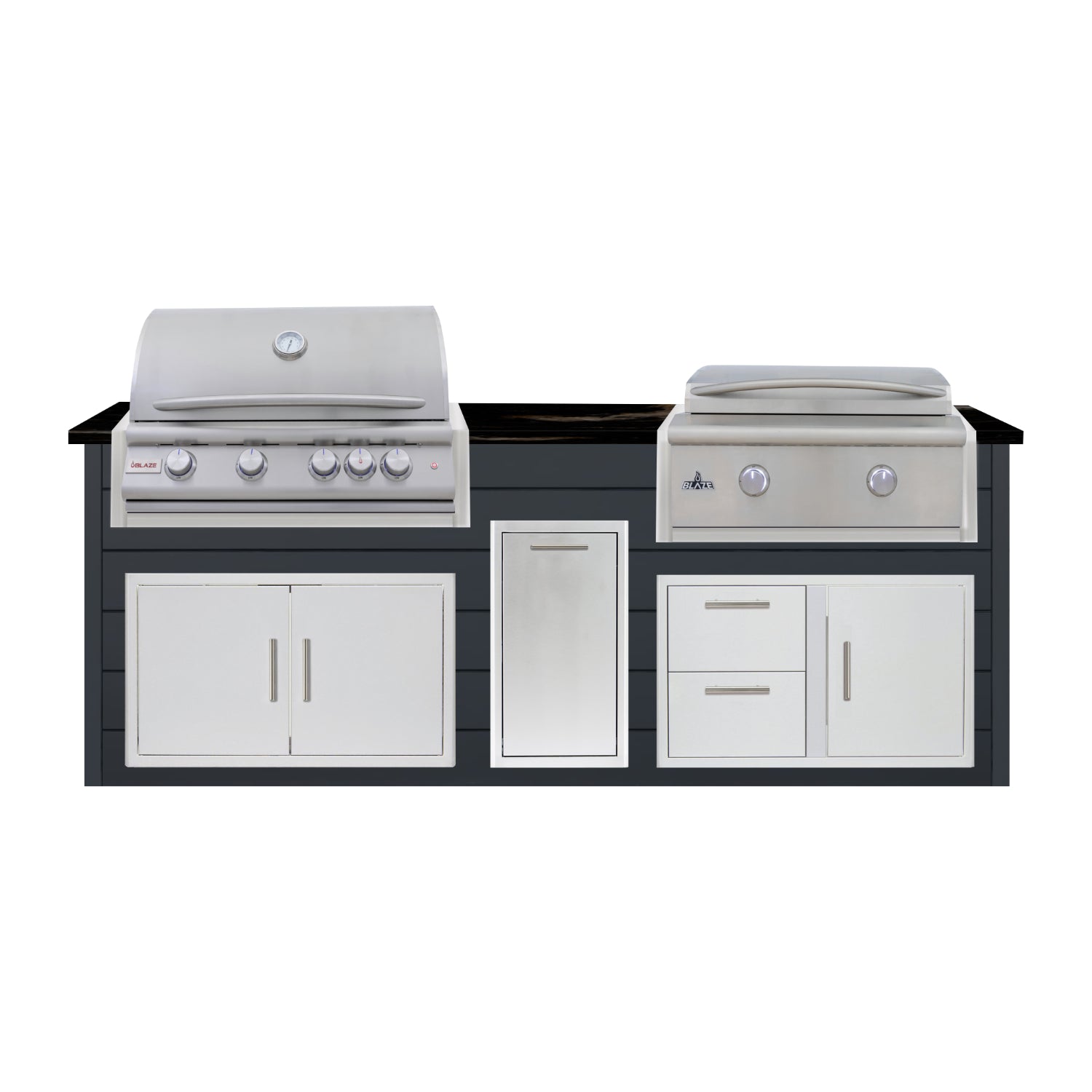 Blaze Quick Ship 96" Luxury Finished Outdoor Kitchen PKG 13-BLZ-QSHIP13