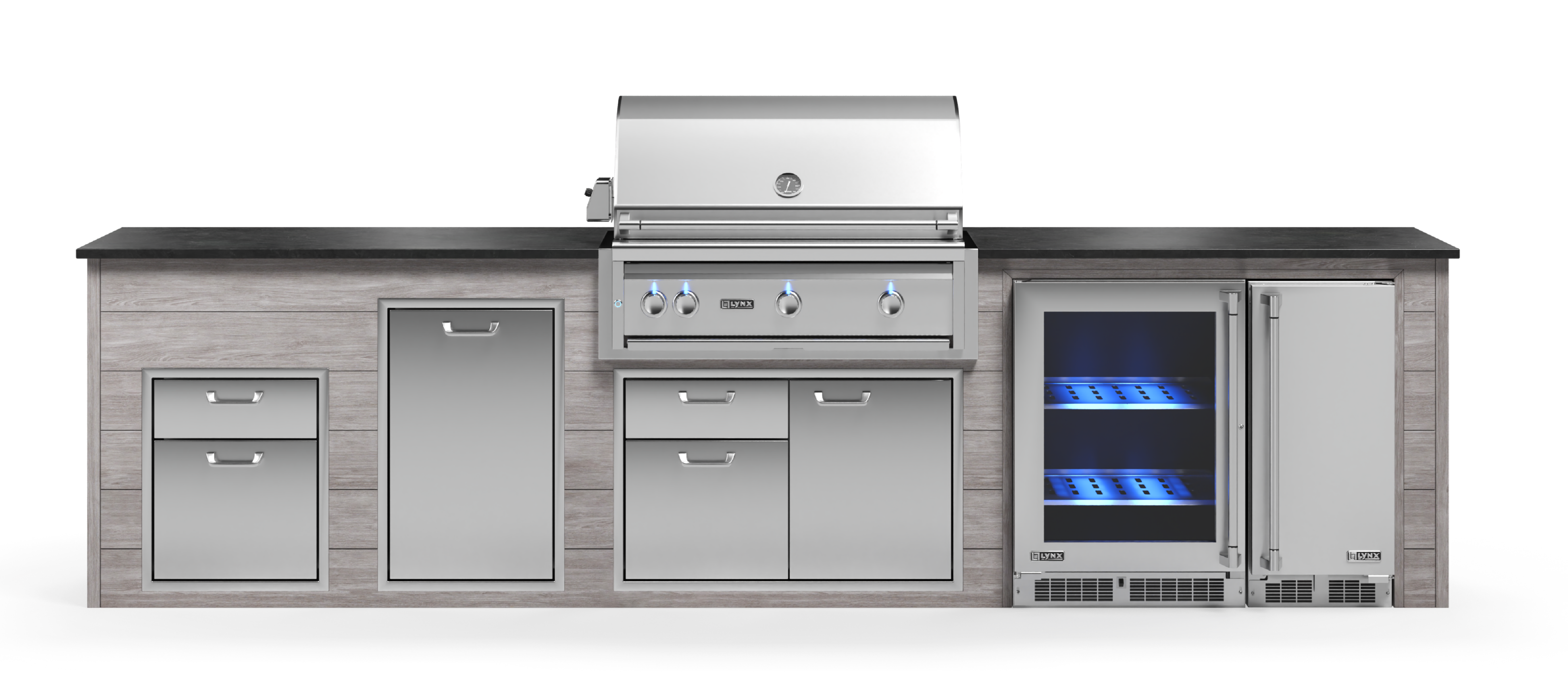 Lynx Pro Prestige Collection 144" Luxury Finished Outdoor Kitchen Package 14-LNX-14-PC