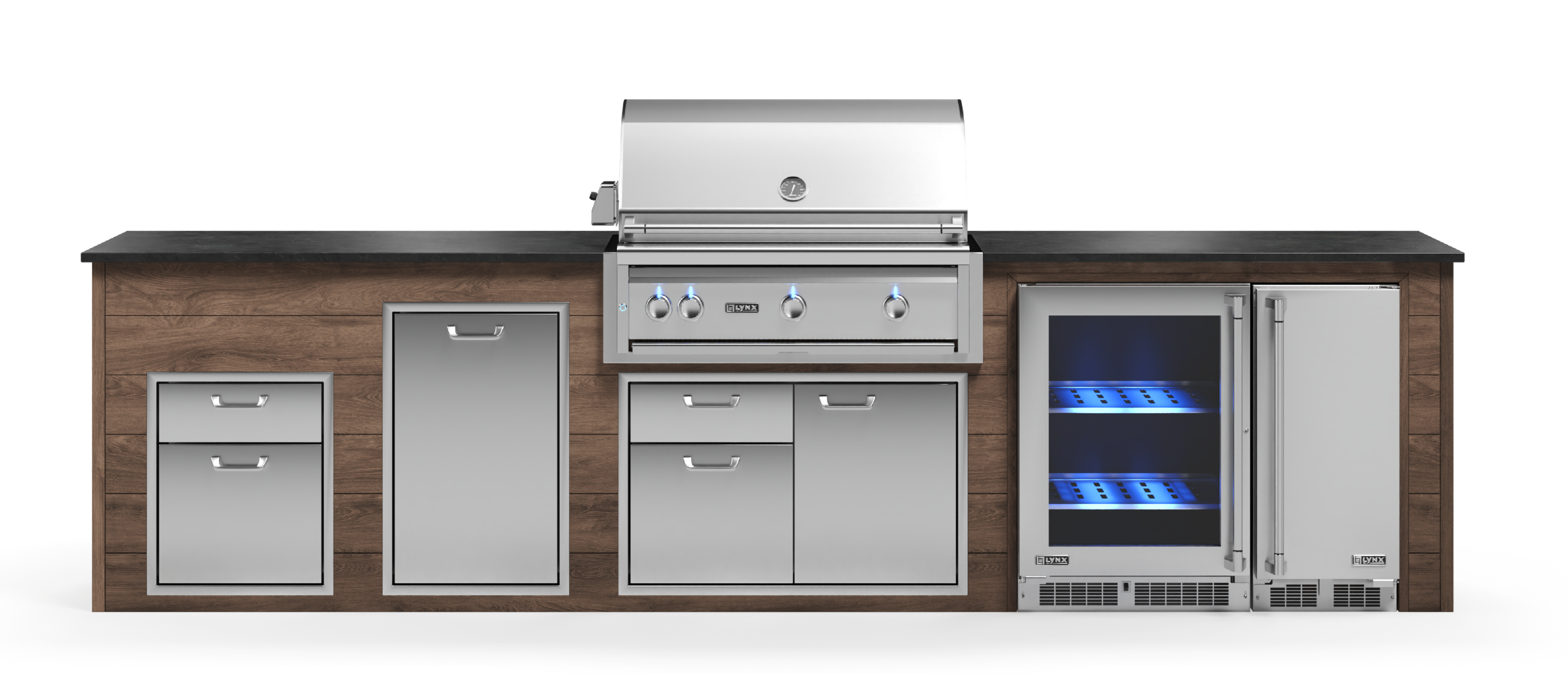 Lynx Pro Prestige Collection 144" Luxury Finished Outdoor Kitchen Package 14-LNX-14-PC
