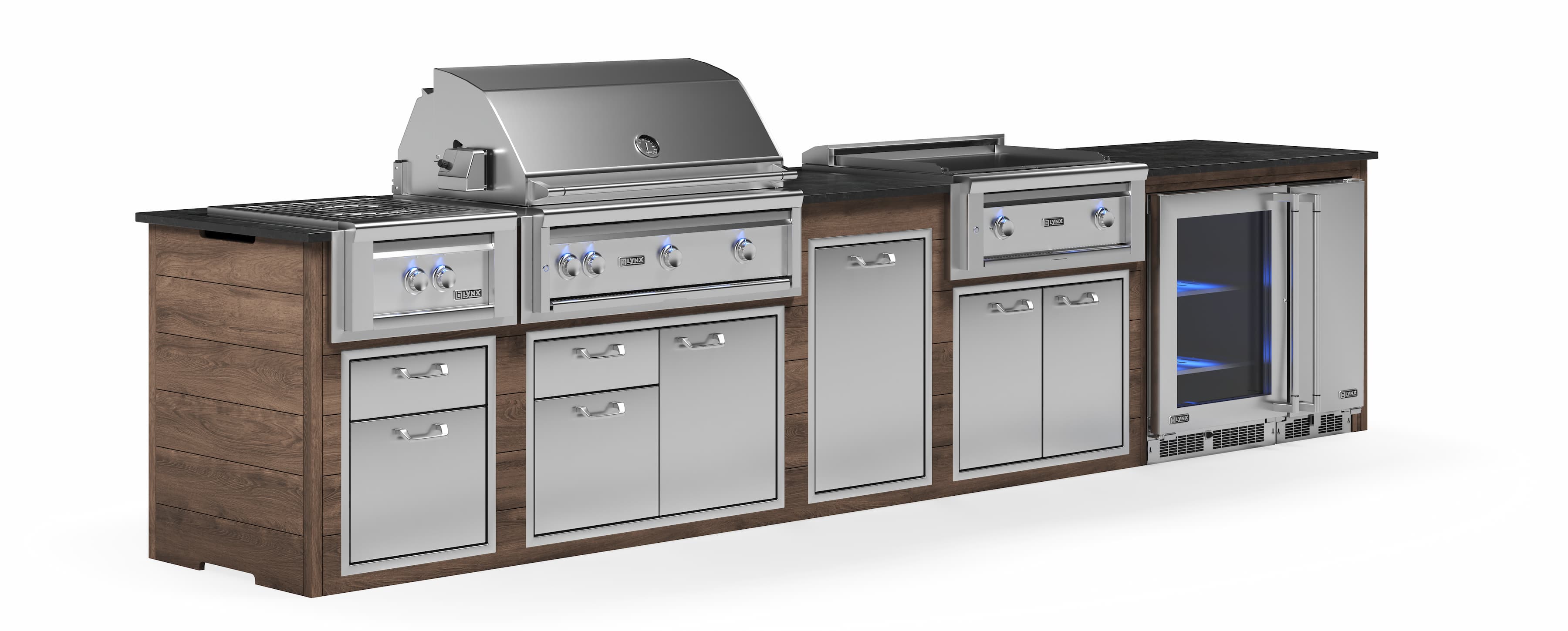 Lynx Pro Prestige Collection 168" Luxury Finished Outdoor Kitchen Package 16-LNX-16-PC