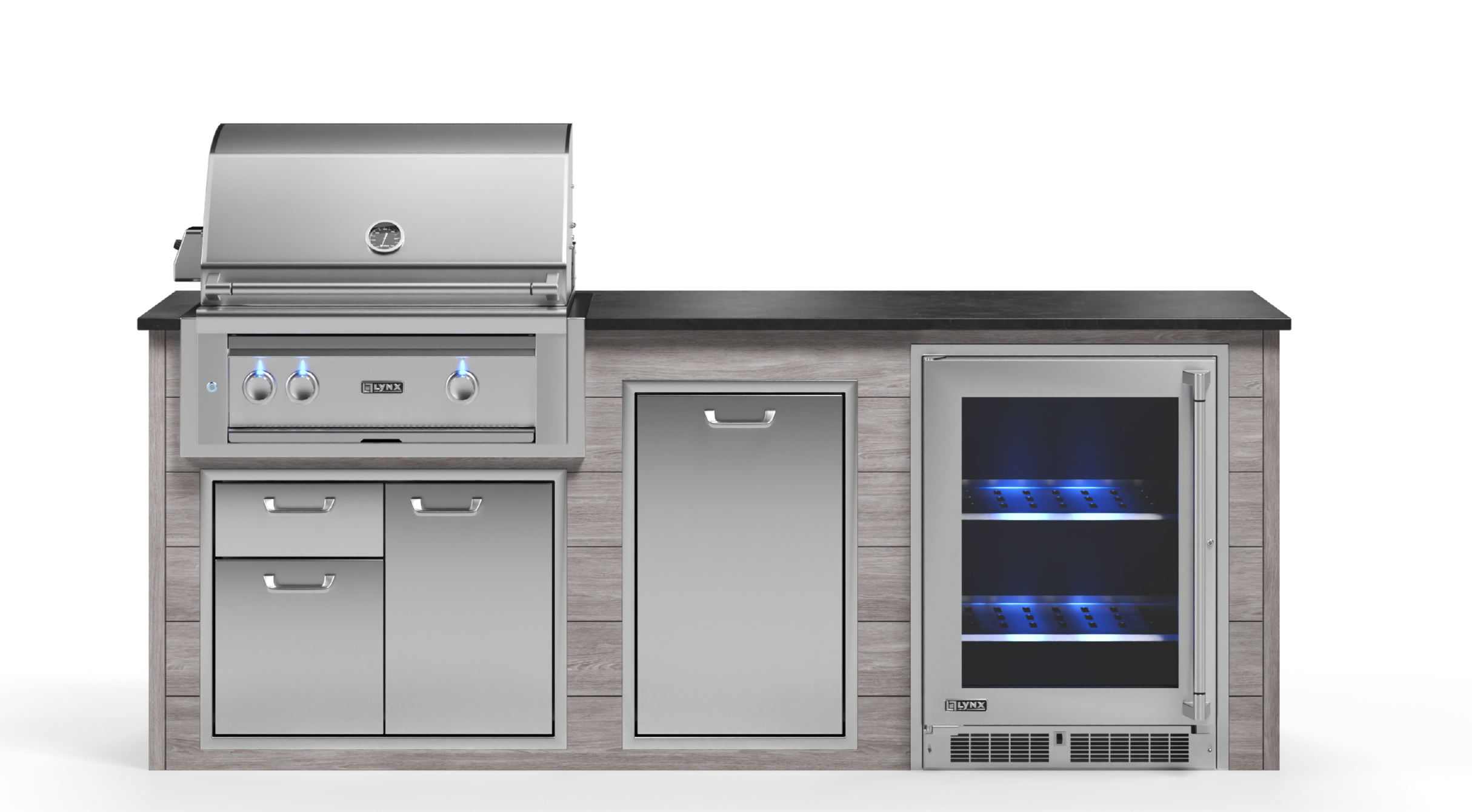 Lynx Pro Prestige Collection 96" Luxury Finished Outdoor Kitchen Package 1-LNX-1-PC