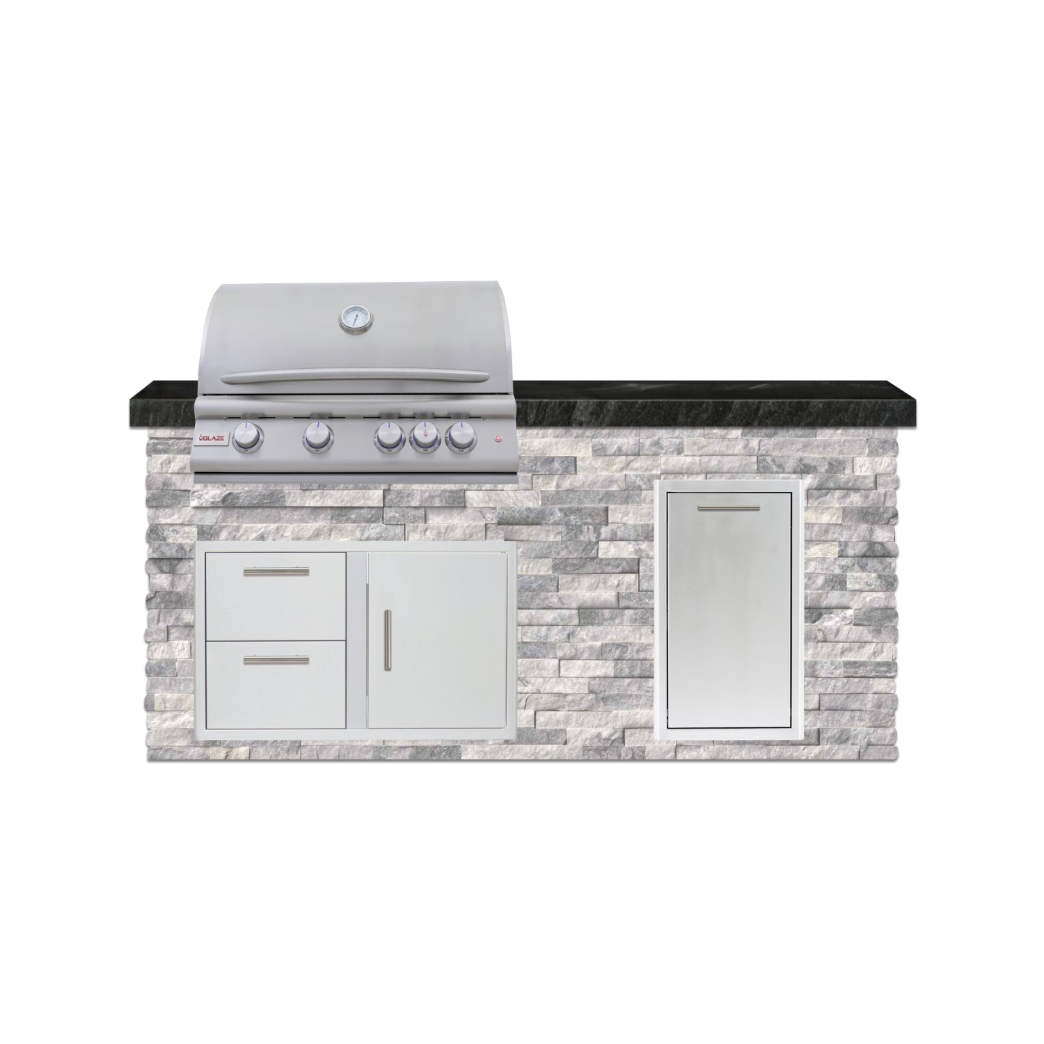 Blaze Quick Ship 72" Luxury Finished Outdoor Kitchen PKG 4-BLZ-QSHIP4