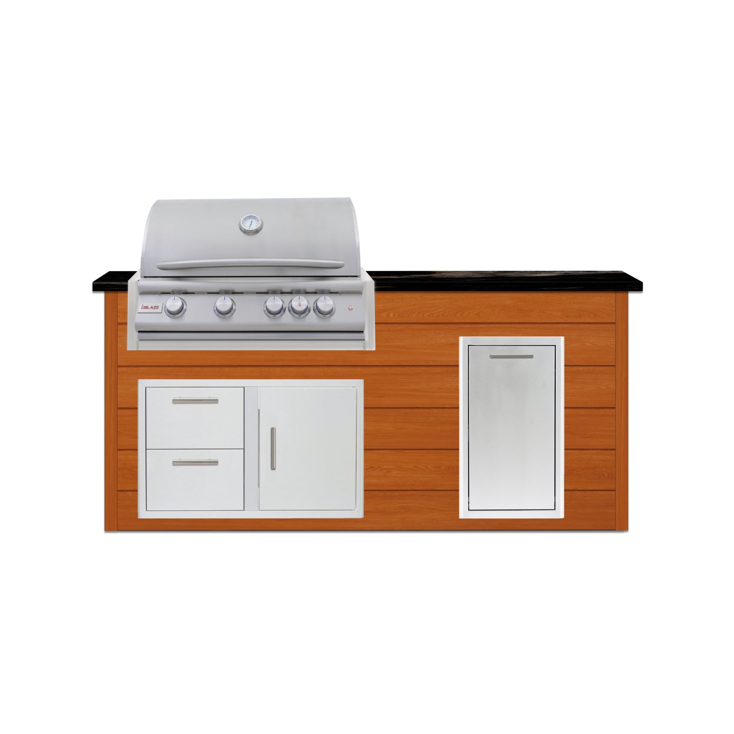 Blaze Quick Ship 72" Luxury Finished Outdoor Kitchen PKG 4-BLZ-QSHIP4