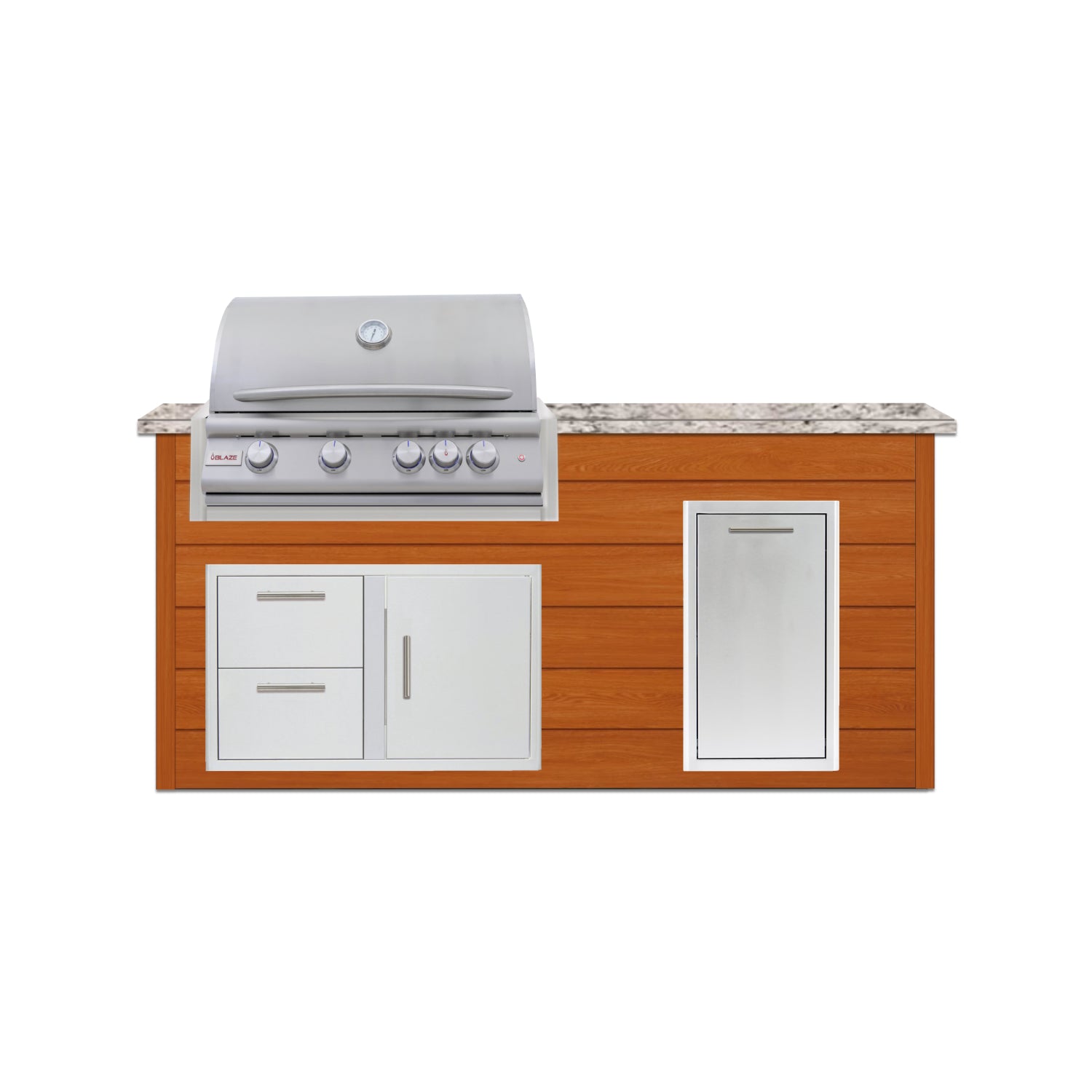 Blaze Quick Ship 72" Luxury Finished Outdoor Kitchen PKG 4-BLZ-QSHIP4