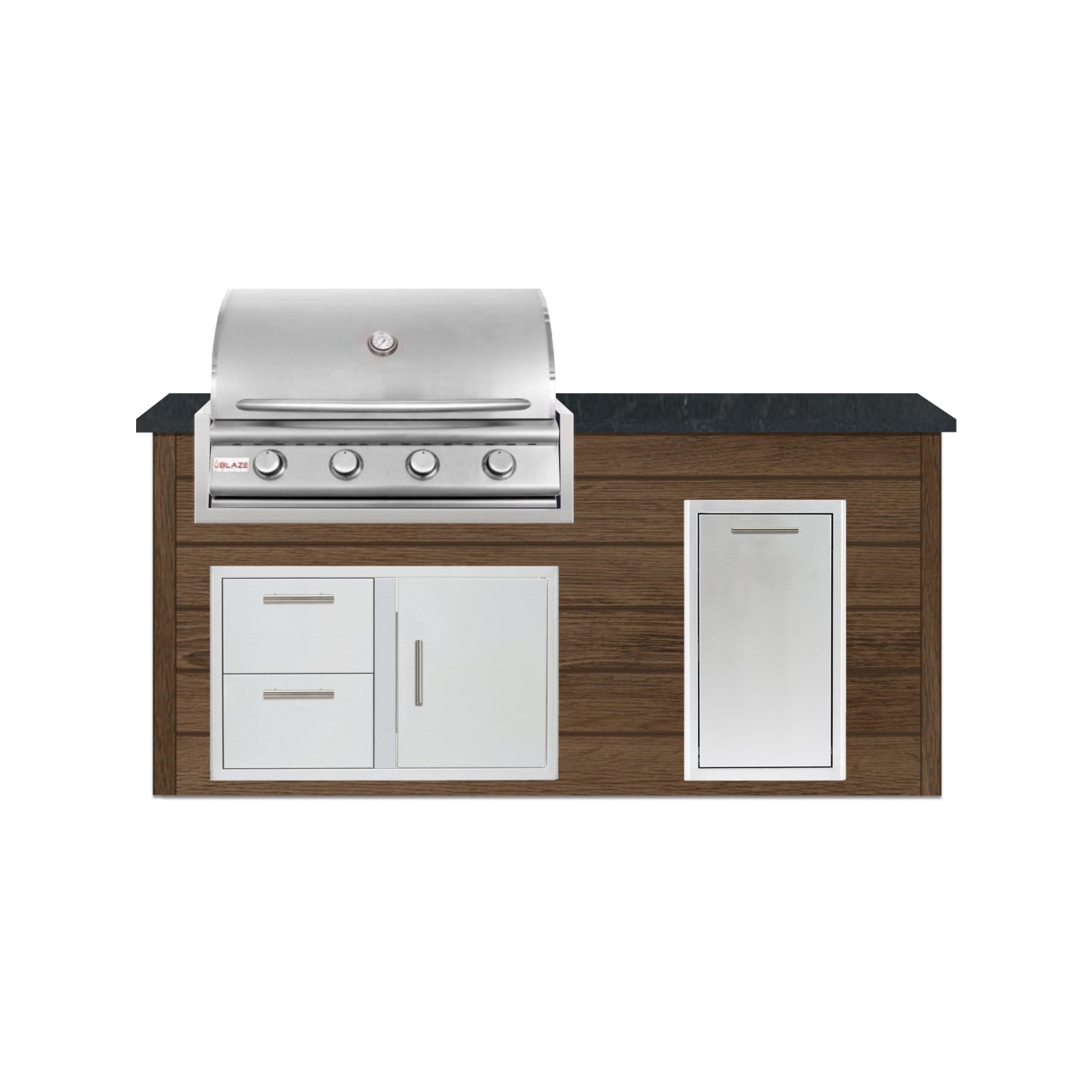 Blaze Quick Ship 72" Luxury Finished Outdoor Kitchen PKG 4-BLZ-QSHIP4