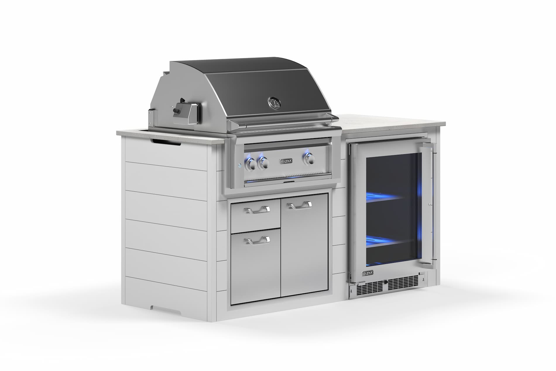 Lynx Pro Prestige Collection 72" Luxury Finished Outdoor Kitchen Package 7-LNX-7-PC