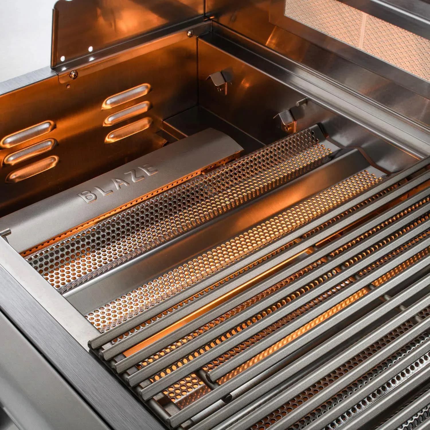 Blaze 32-Inch 4-Burner Built-In Propane Or Natural Gas Grill With Rear Infrared Burner & Grill Lights-BLZ-4LTEPRO