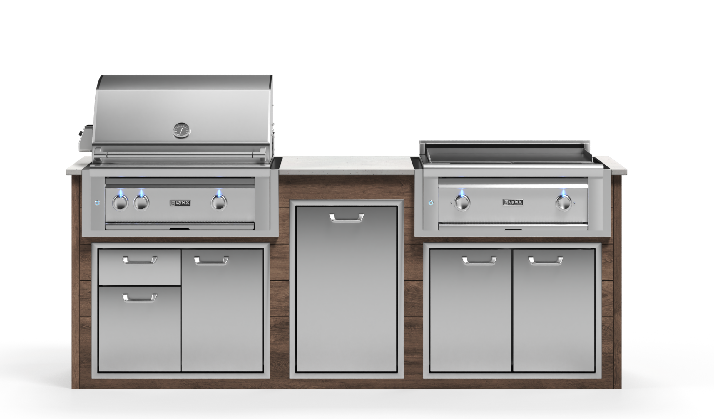 Lynx Pro Prestige Collection 96" Luxury Finished Outdoor Kitchen Package 9-LNX-9-PC-1