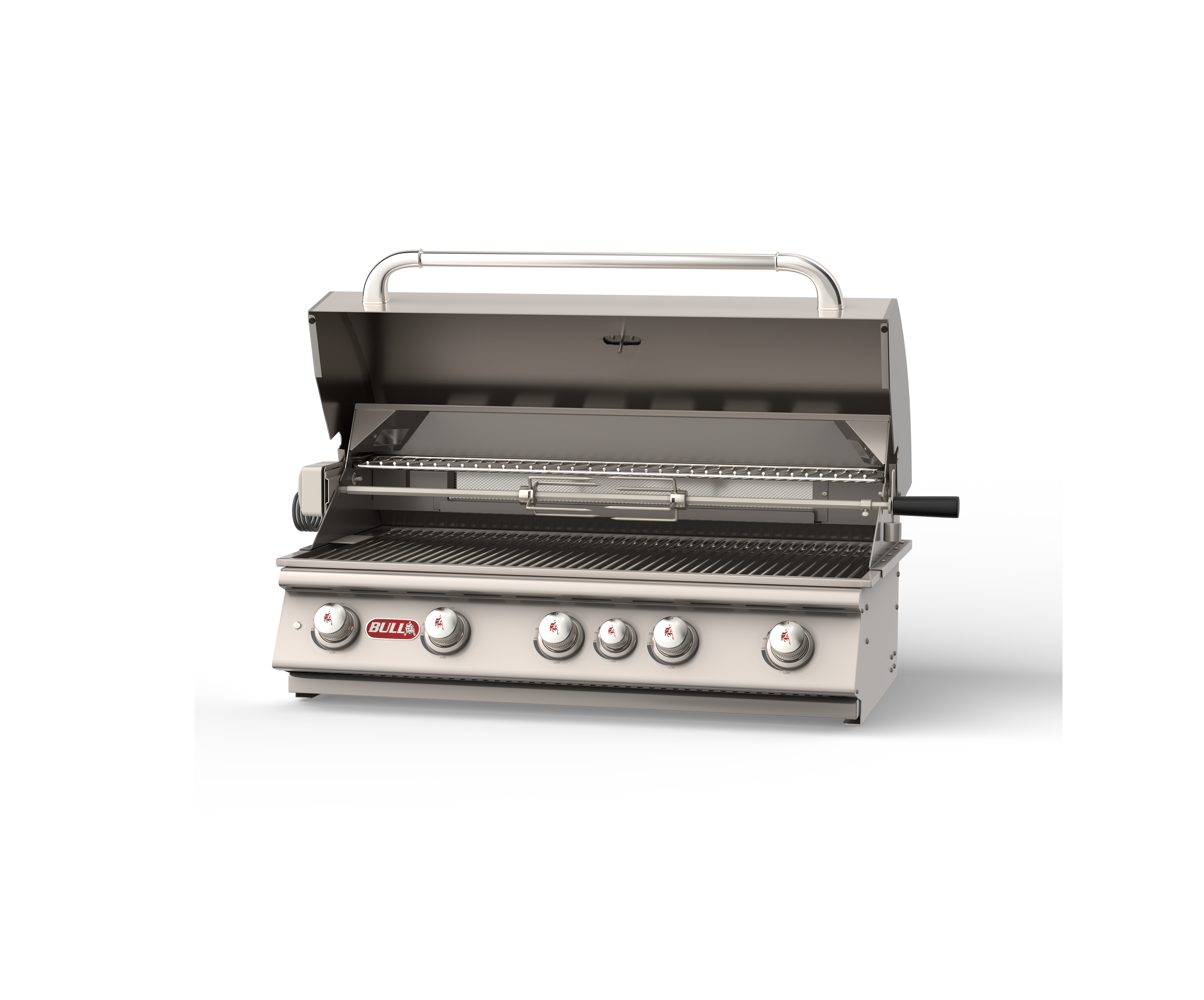 Bull Brahma 38-Inch 5-Burner Built-In Natural Gas or Propane Grill With Rotisserie-57569/57568
