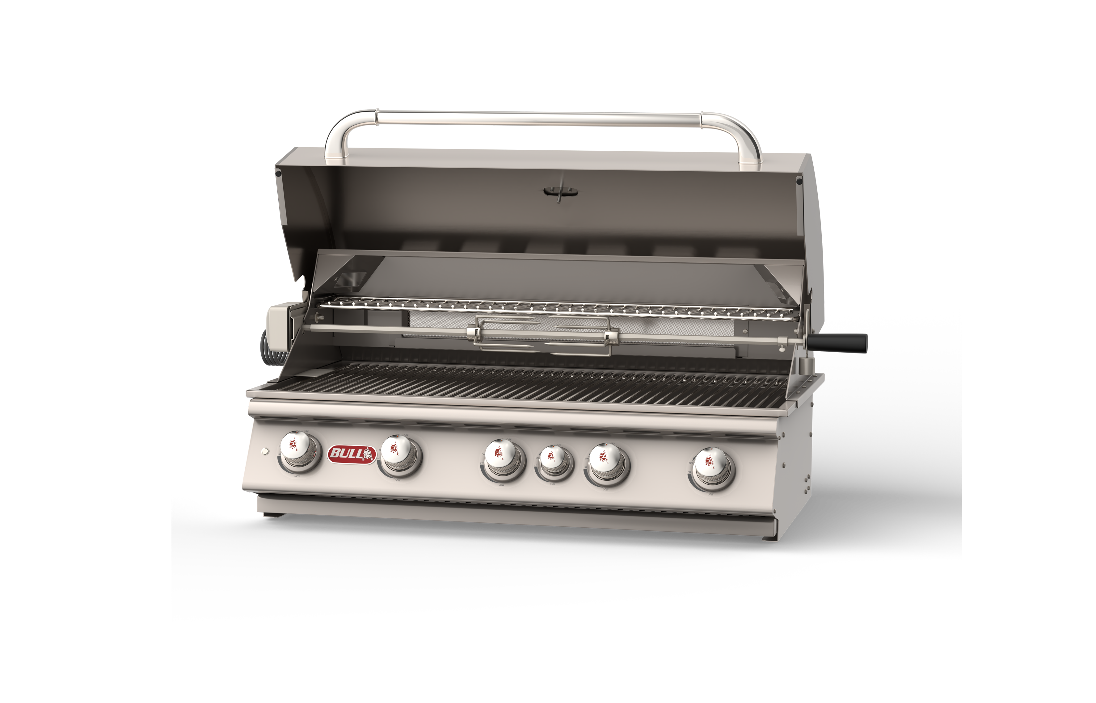 Bull Brahma 38-Inch 5-Burner Built-In Natural Gas or Propane Grill With Rotisserie-57569/57568