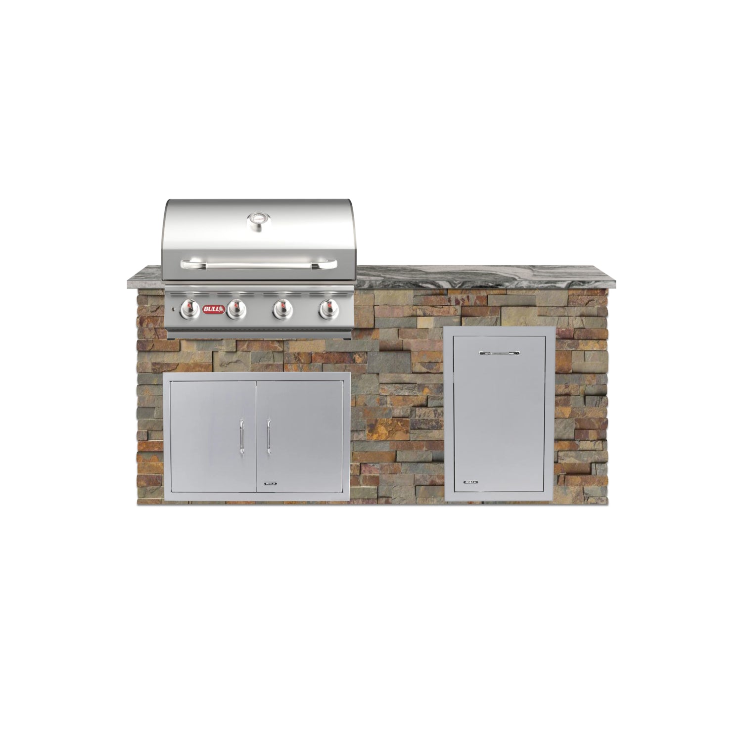 Bull 72" Premium Finish Outdoor Kitchen PKG 4L-BULLPF4L