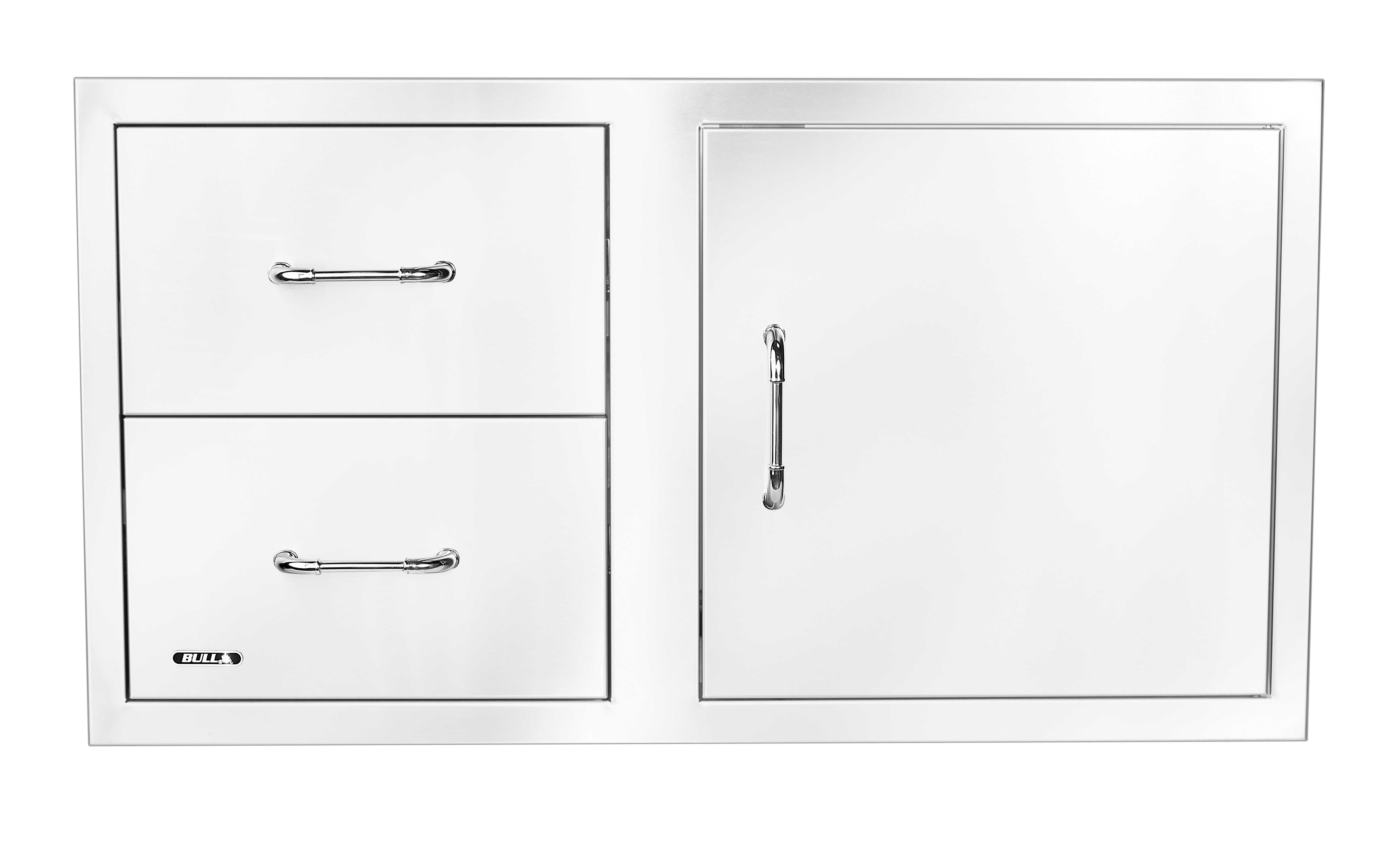 Bull 30-Inch Stainless Steel Reversible Access Door & Double Drawer Combo W/ Reveal-25890