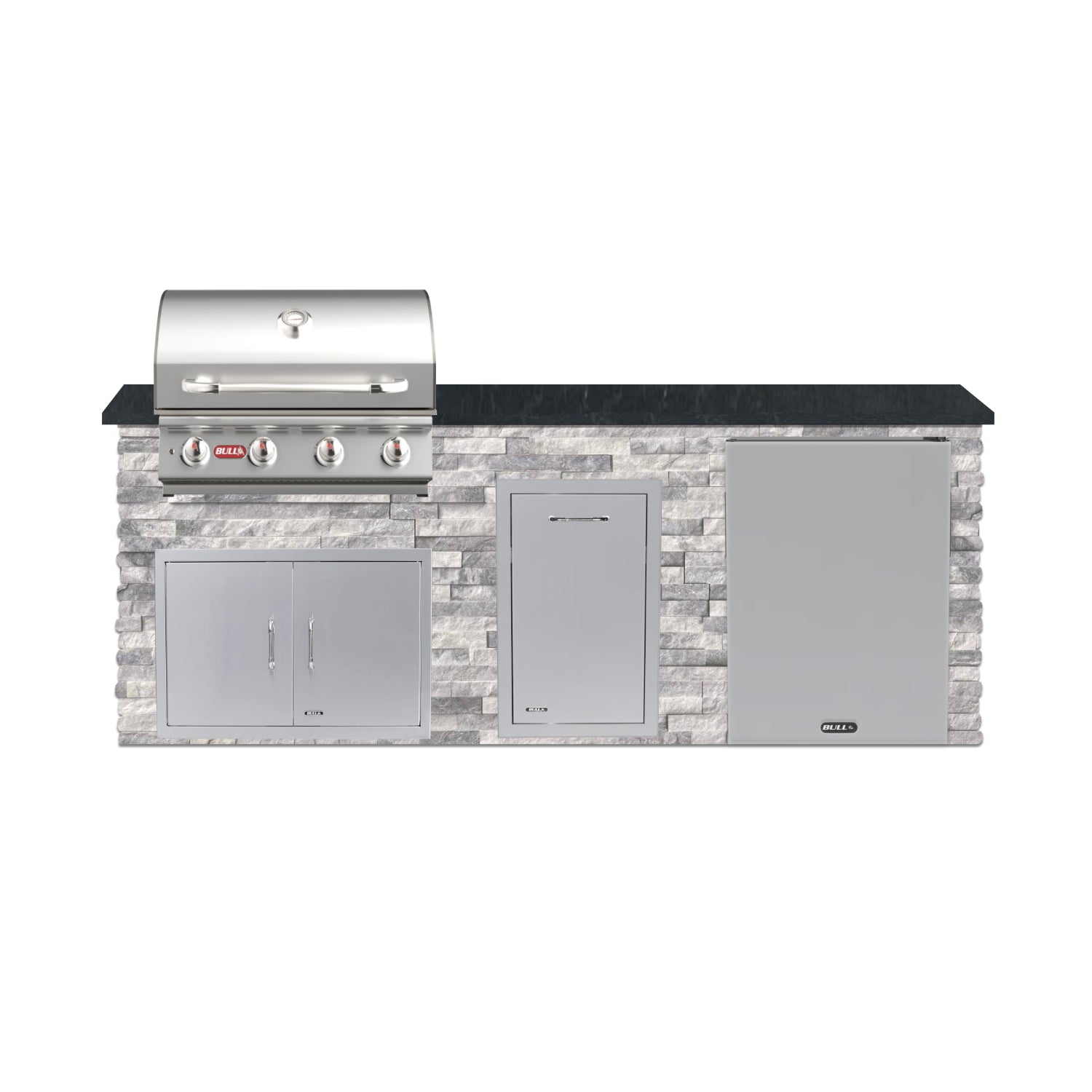 Bull 96" Premium Finish Outdoor Kitchen PKG 2L-BULLPF2L