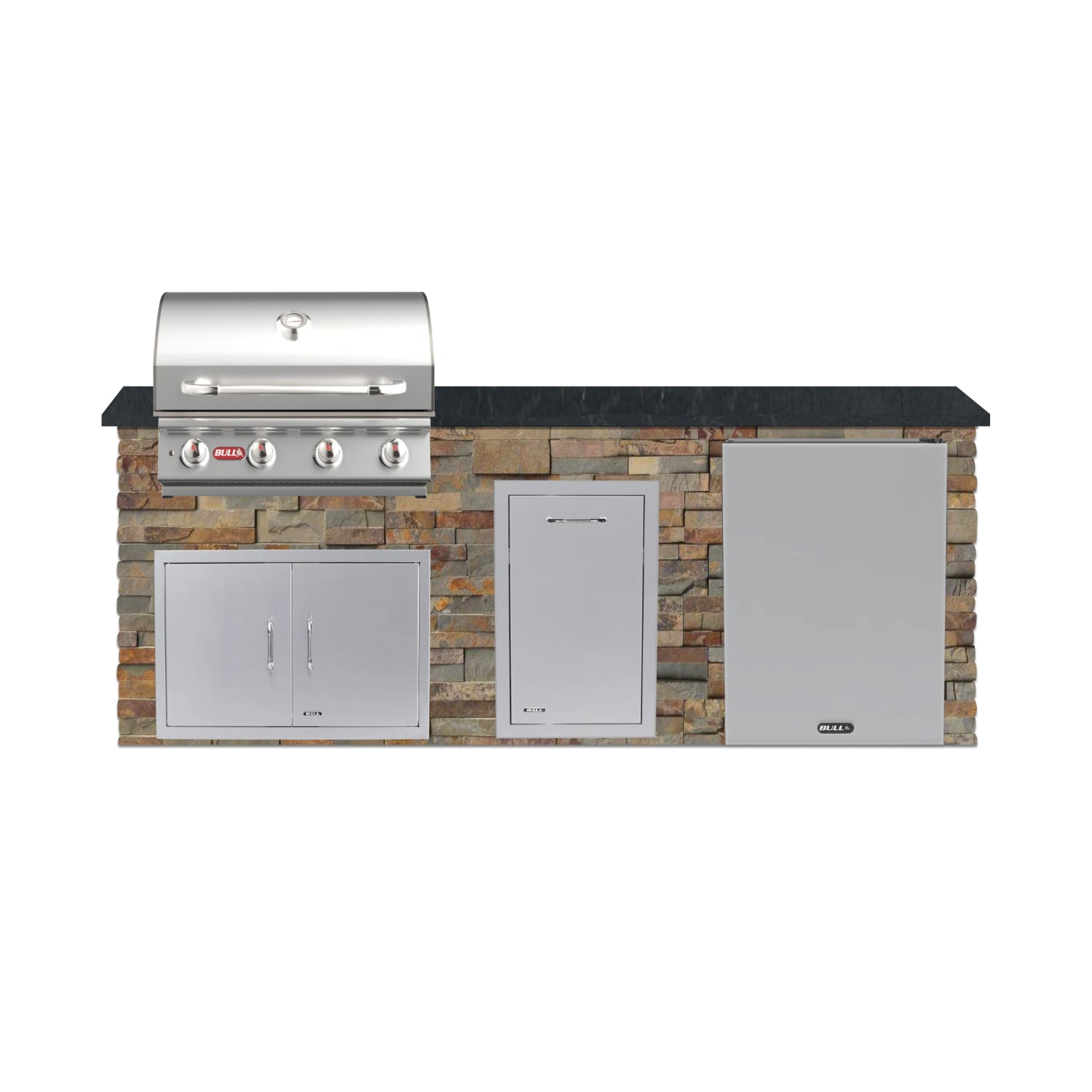 Bull 96" Premium Finish Outdoor Kitchen PKG 2L-BULLPF2L