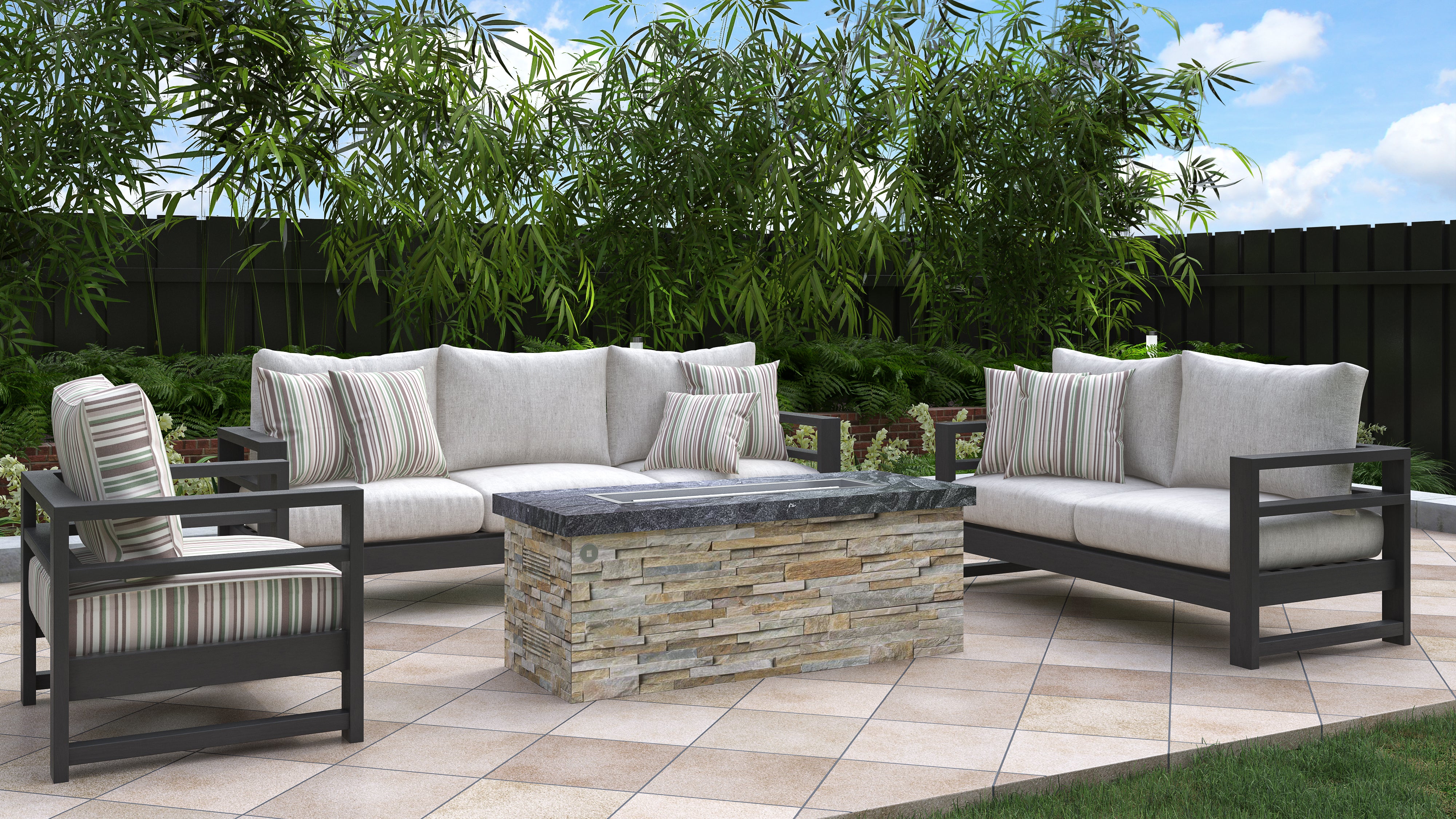 Luxury Low Chat Fire Table Fully Finished-BR-LCT