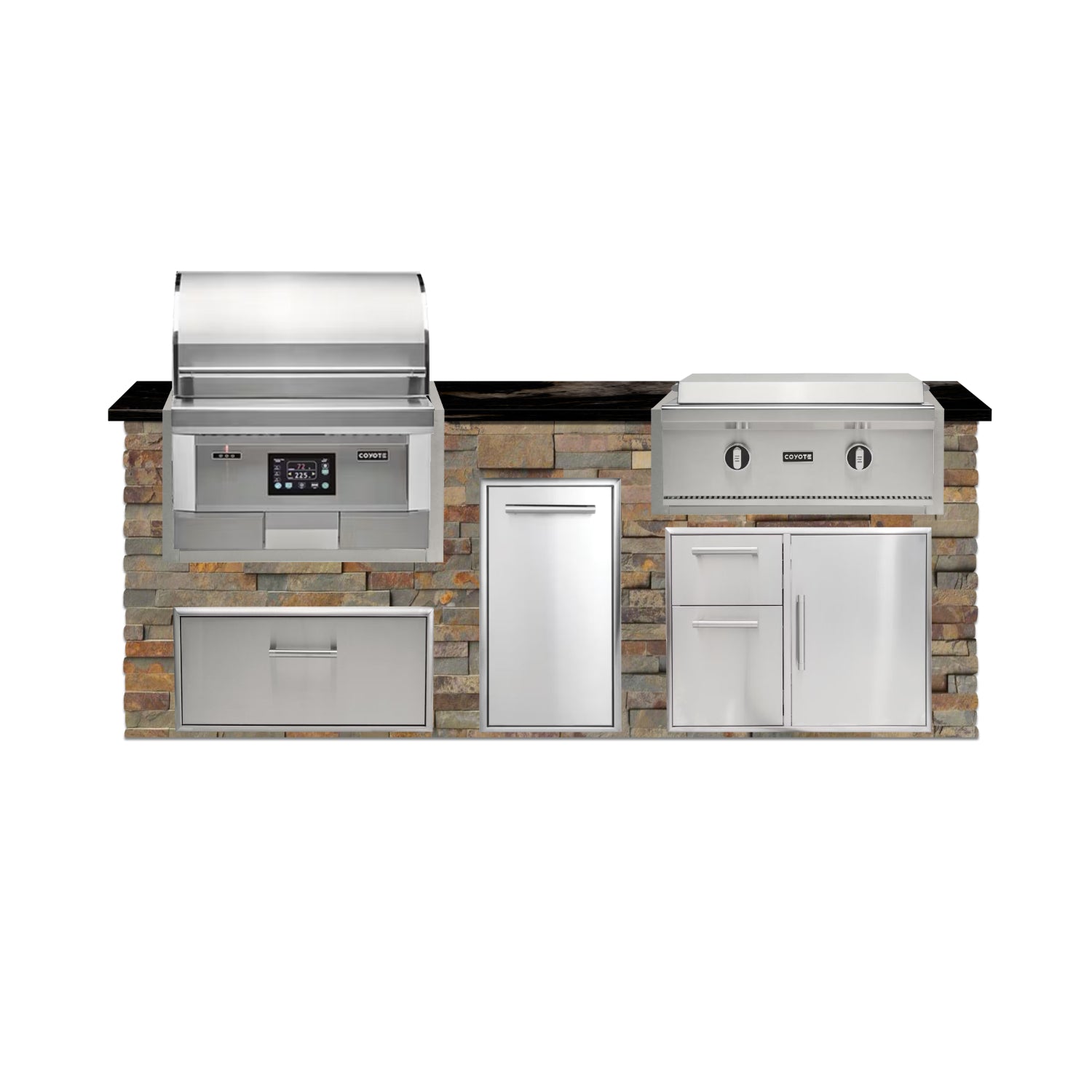 Coyote 96" Luxury Finished Outdoor Kitchen PKG 13P-CPKG13P