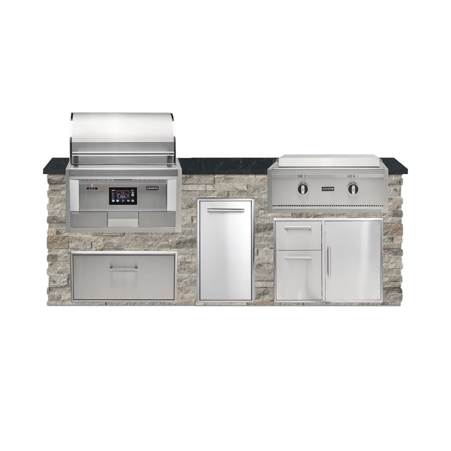 Coyote 96" Luxury Finished Outdoor Kitchen PKG 13P-CPKG13P