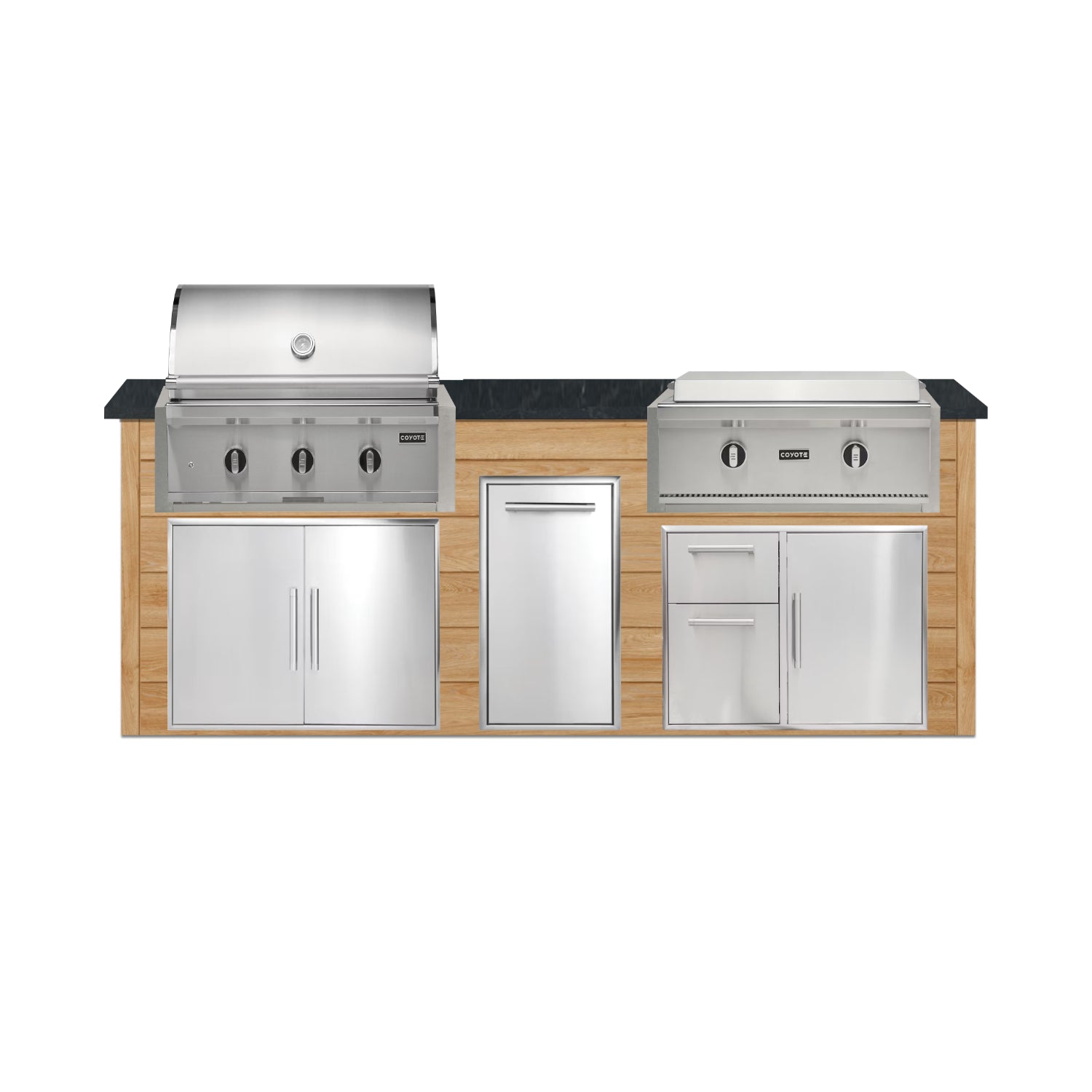 Coyote 96" Luxury Finished Outdoor Kitchen PKG 13G-CPKG13G