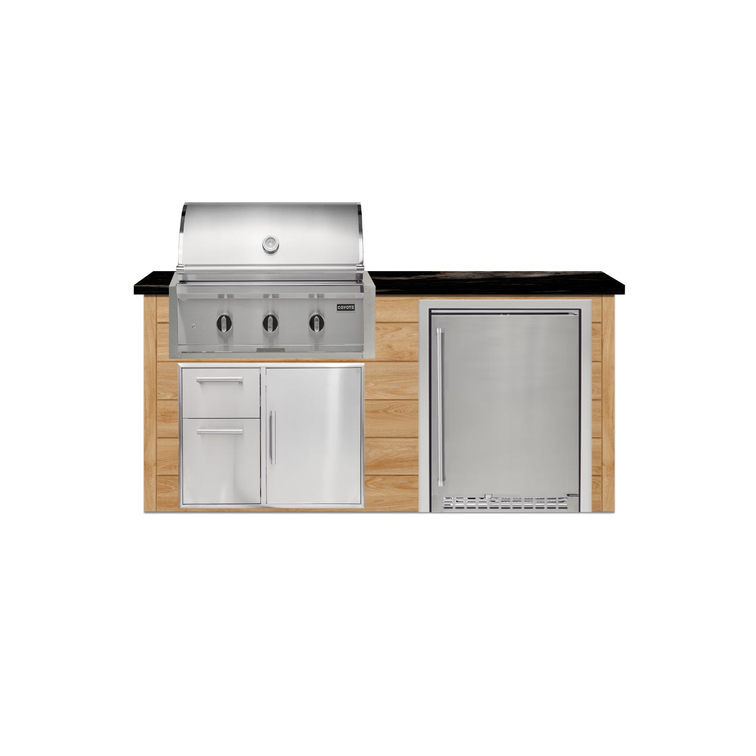 Coyote 72" Luxury Finished Outdoor Kitchen PKG 3G-CPKG3G