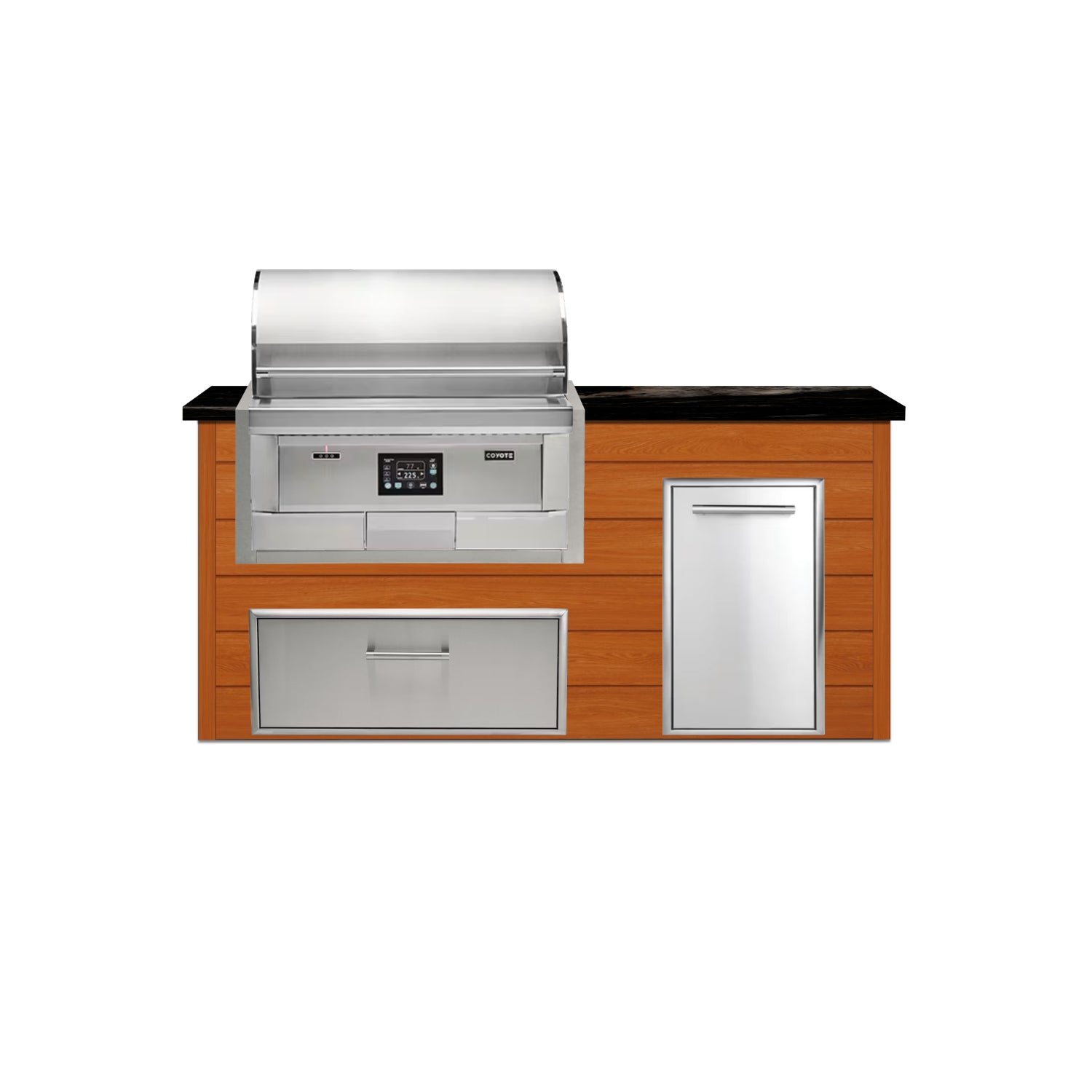 Coyote 72" Luxury Finished Outdoor Kitchen PKG 4P-CPKG4P