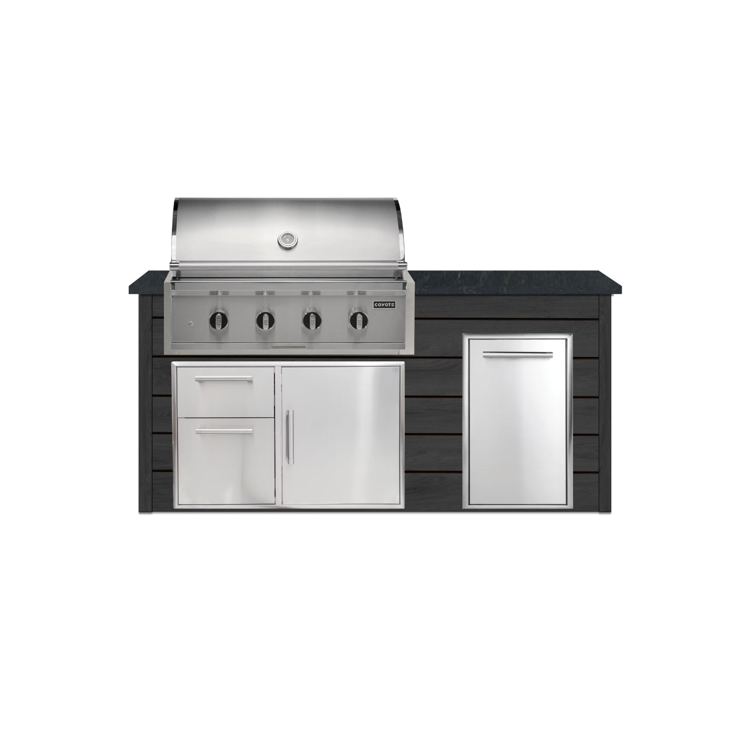 Coyote 72" Luxury Finished Outdoor Kitchen PKG 4G-CPKG4P