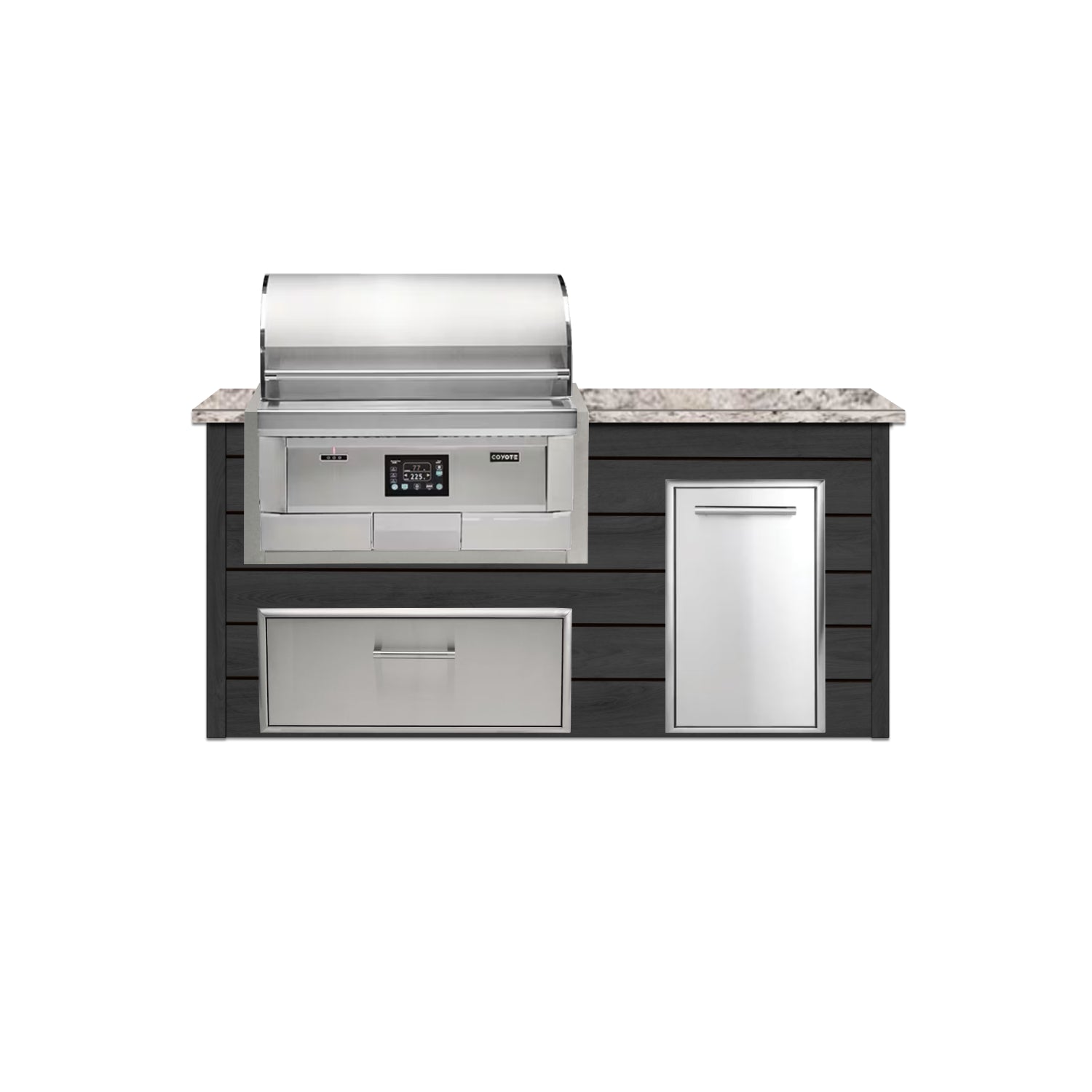 Coyote 72" Luxury Finished Outdoor Kitchen PKG 4P-CPKG4P