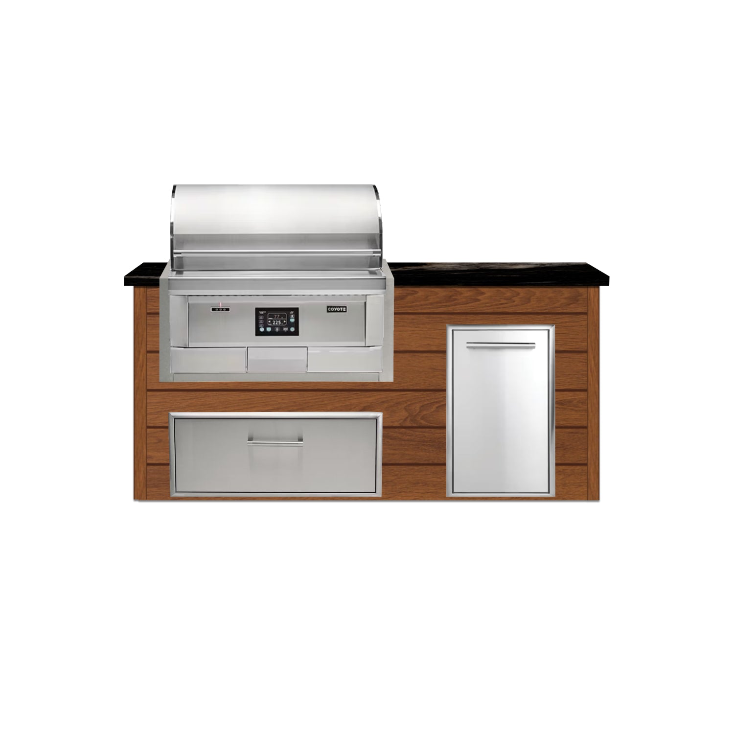 Coyote 72" Luxury Finished Outdoor Kitchen PKG 4P-CPKG4P