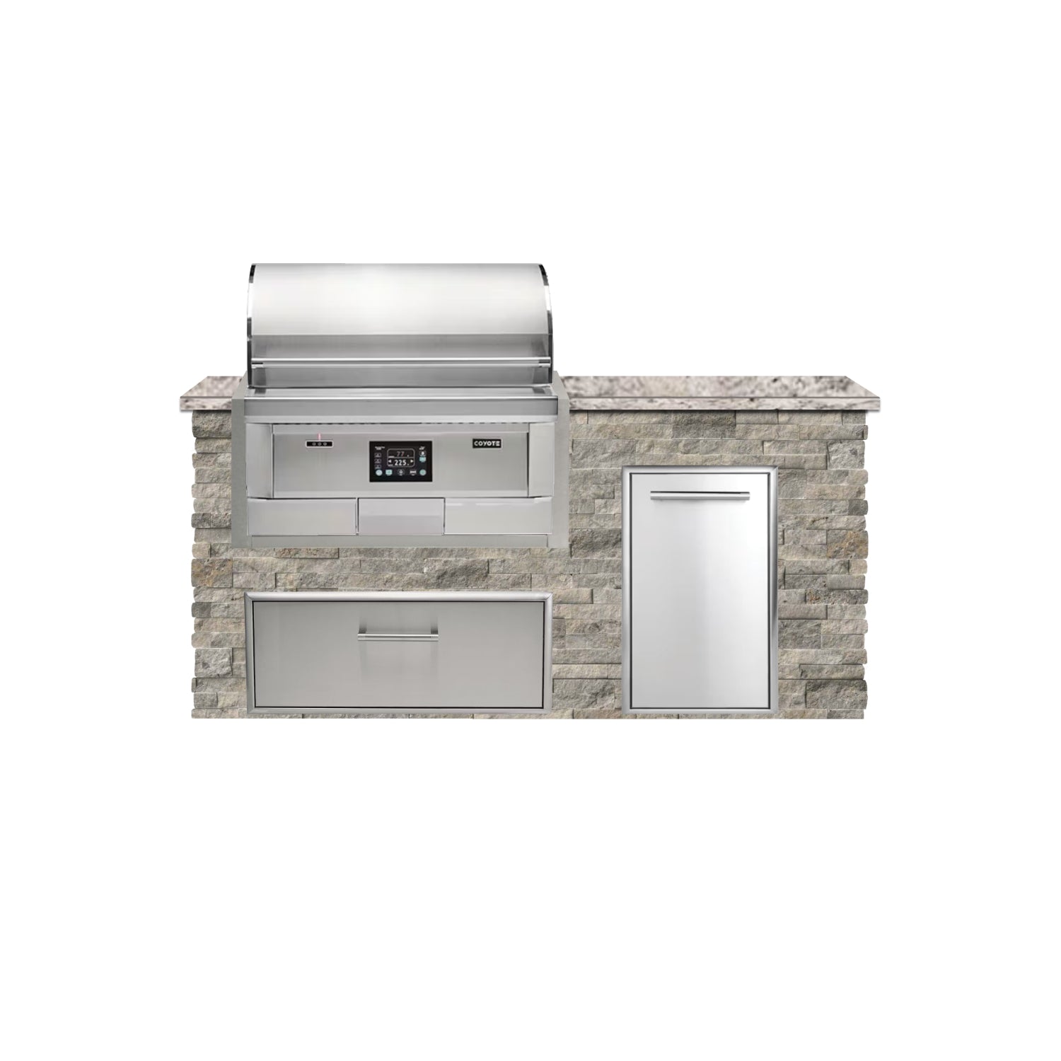 Coyote 72" Luxury Finished Outdoor Kitchen PKG 4P-CPKG4P