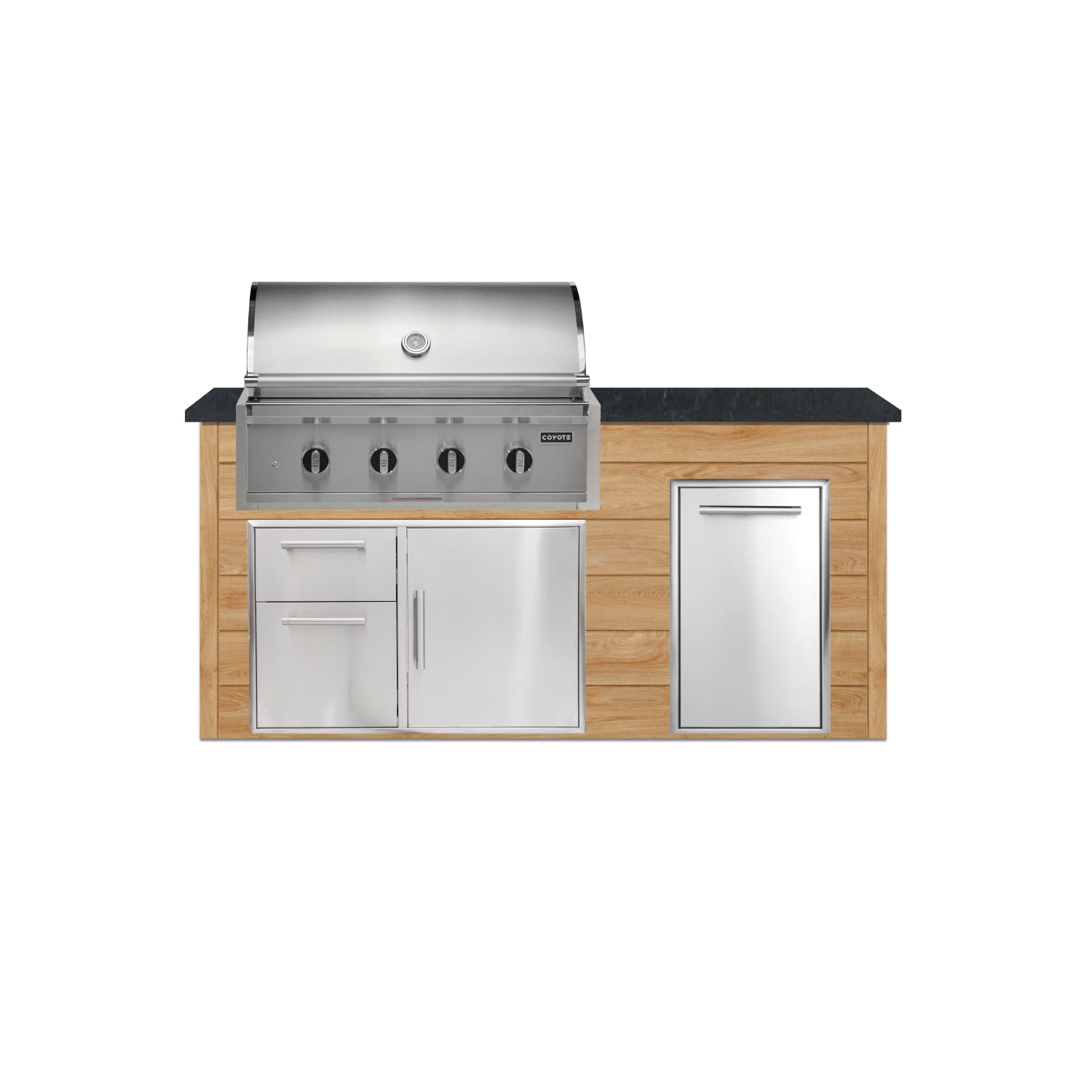 Coyote 72" Luxury Finished Outdoor Kitchen PKG 4G-CPKG4P