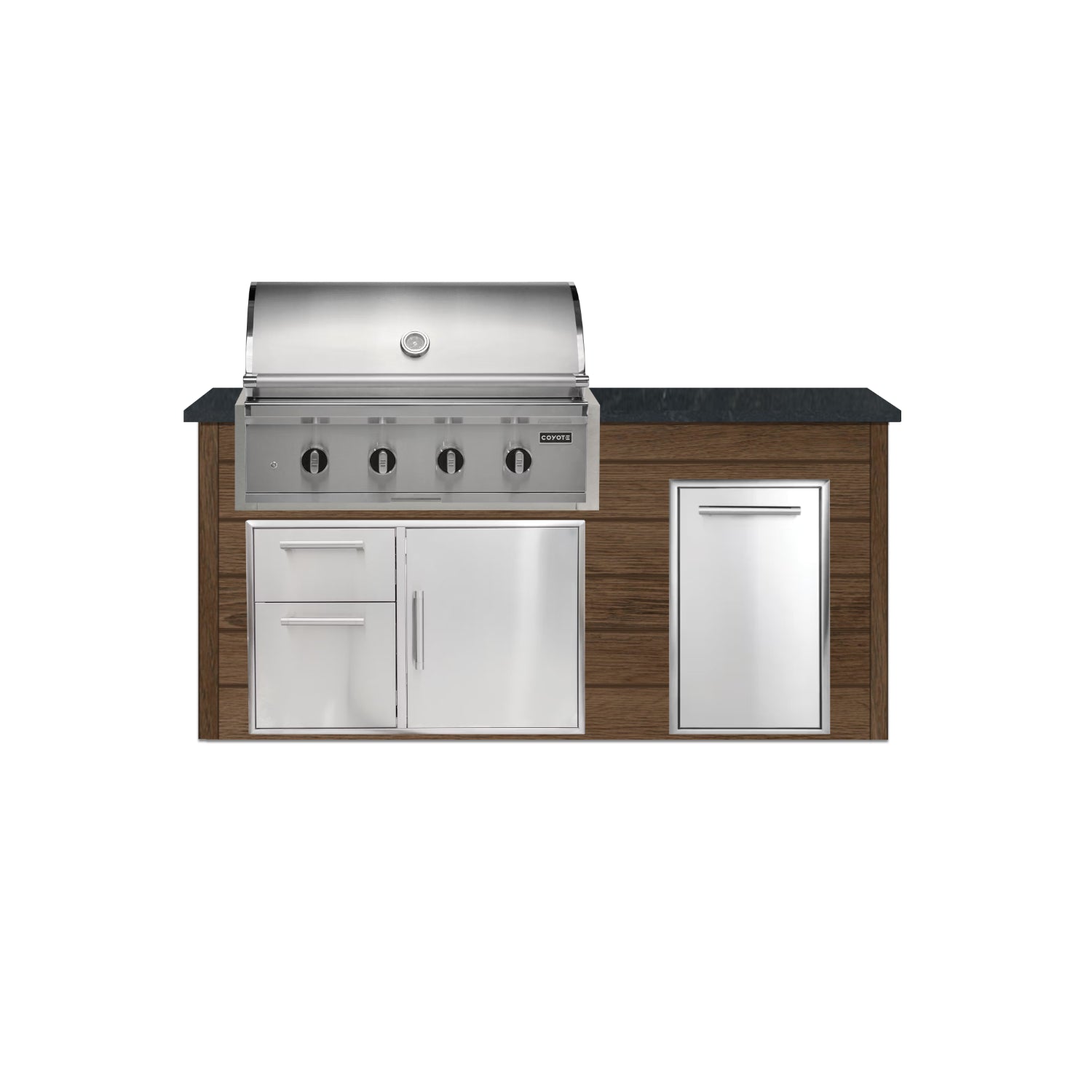 Coyote 72" Luxury Finished Outdoor Kitchen PKG 4G-CPKG4P