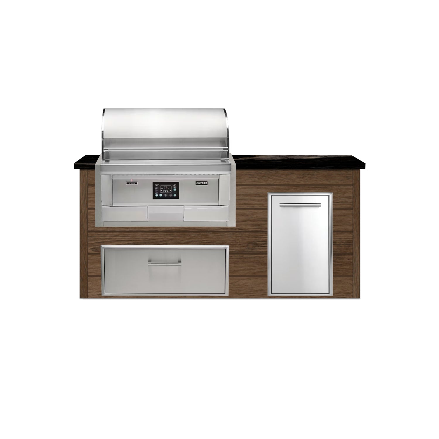 Coyote 72" Luxury Finished Outdoor Kitchen PKG 4P-CPKG4P