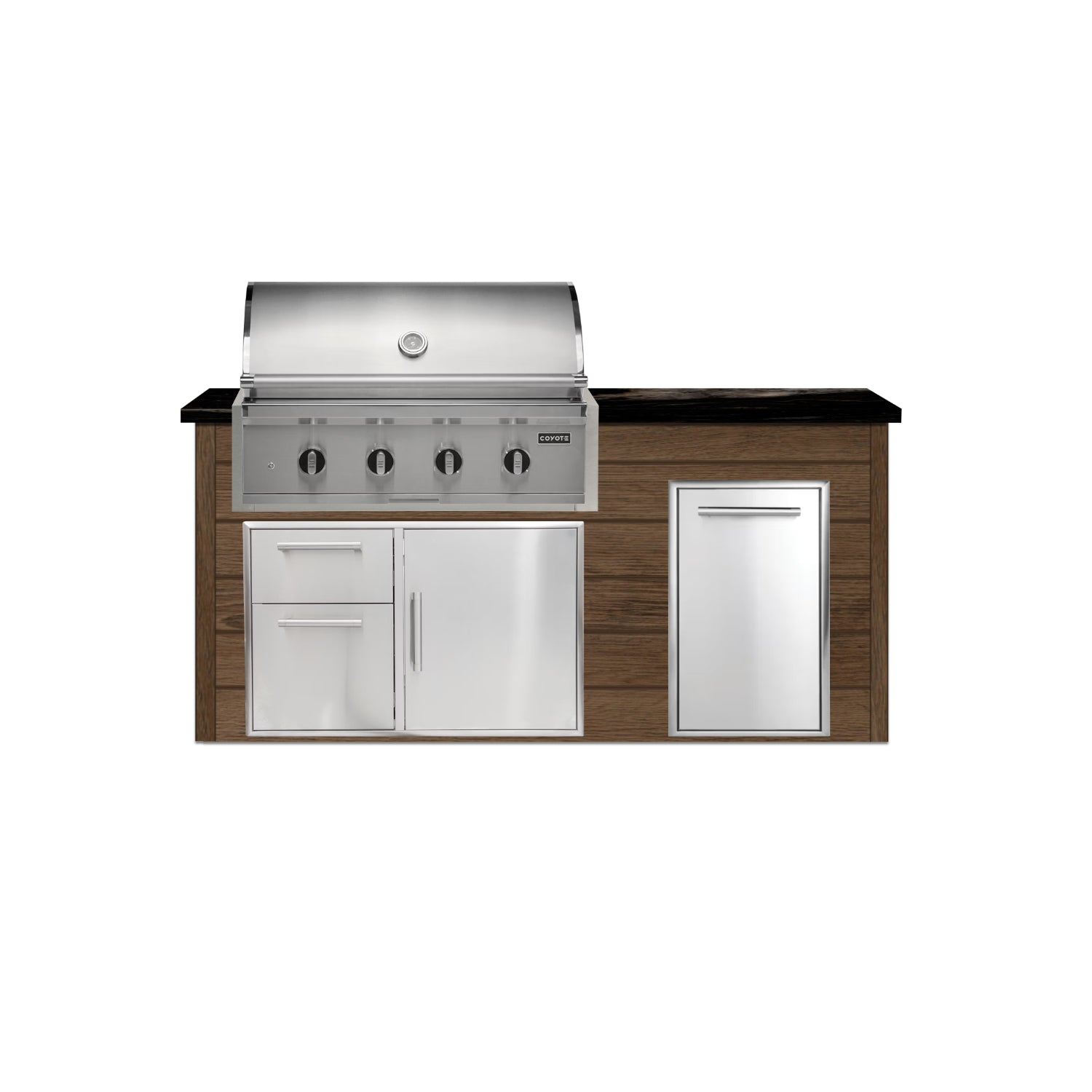 Coyote 72" Luxury Finished Outdoor Kitchen PKG 4G-CPKG4P