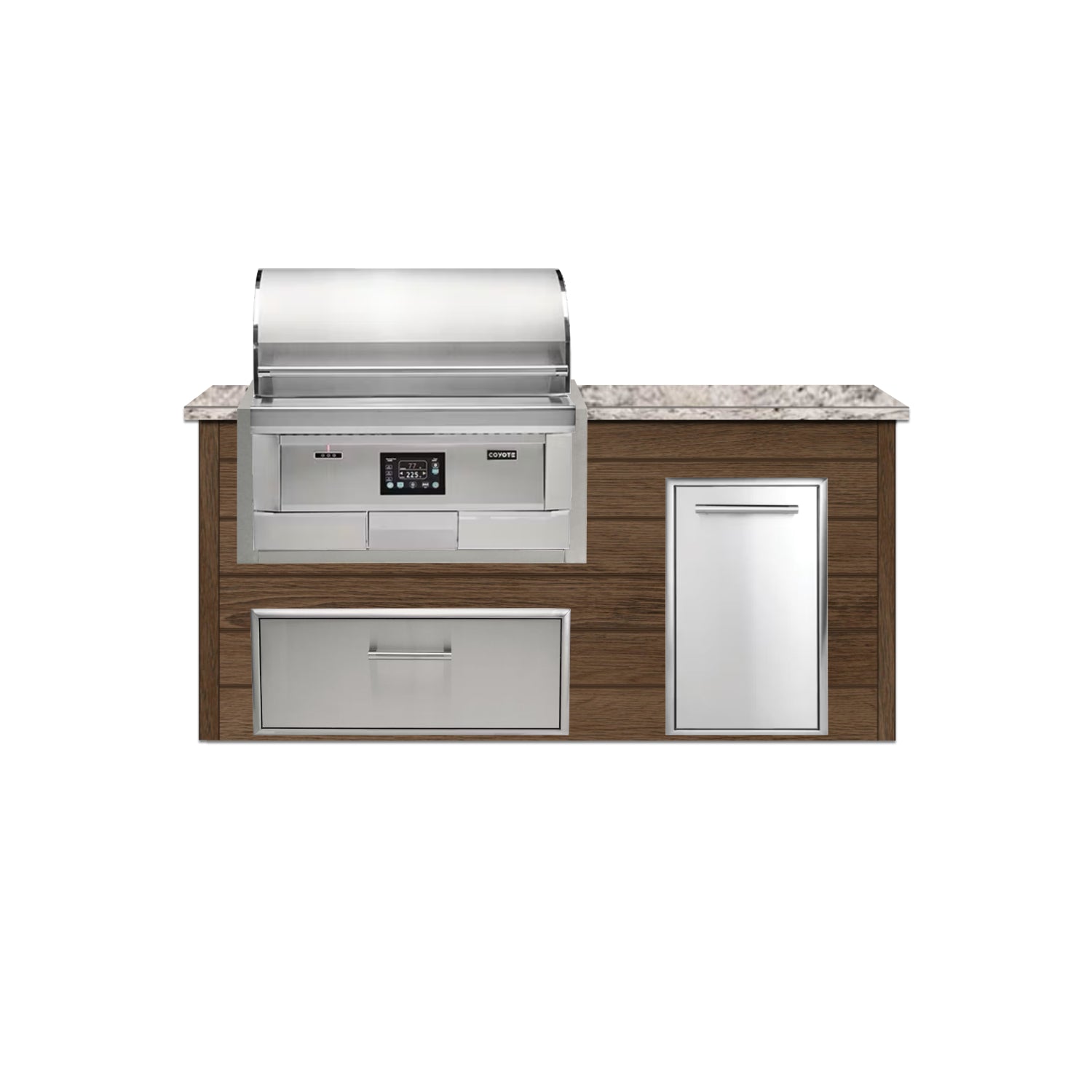 Coyote 72" Luxury Finished Outdoor Kitchen PKG 4P-CPKG4P