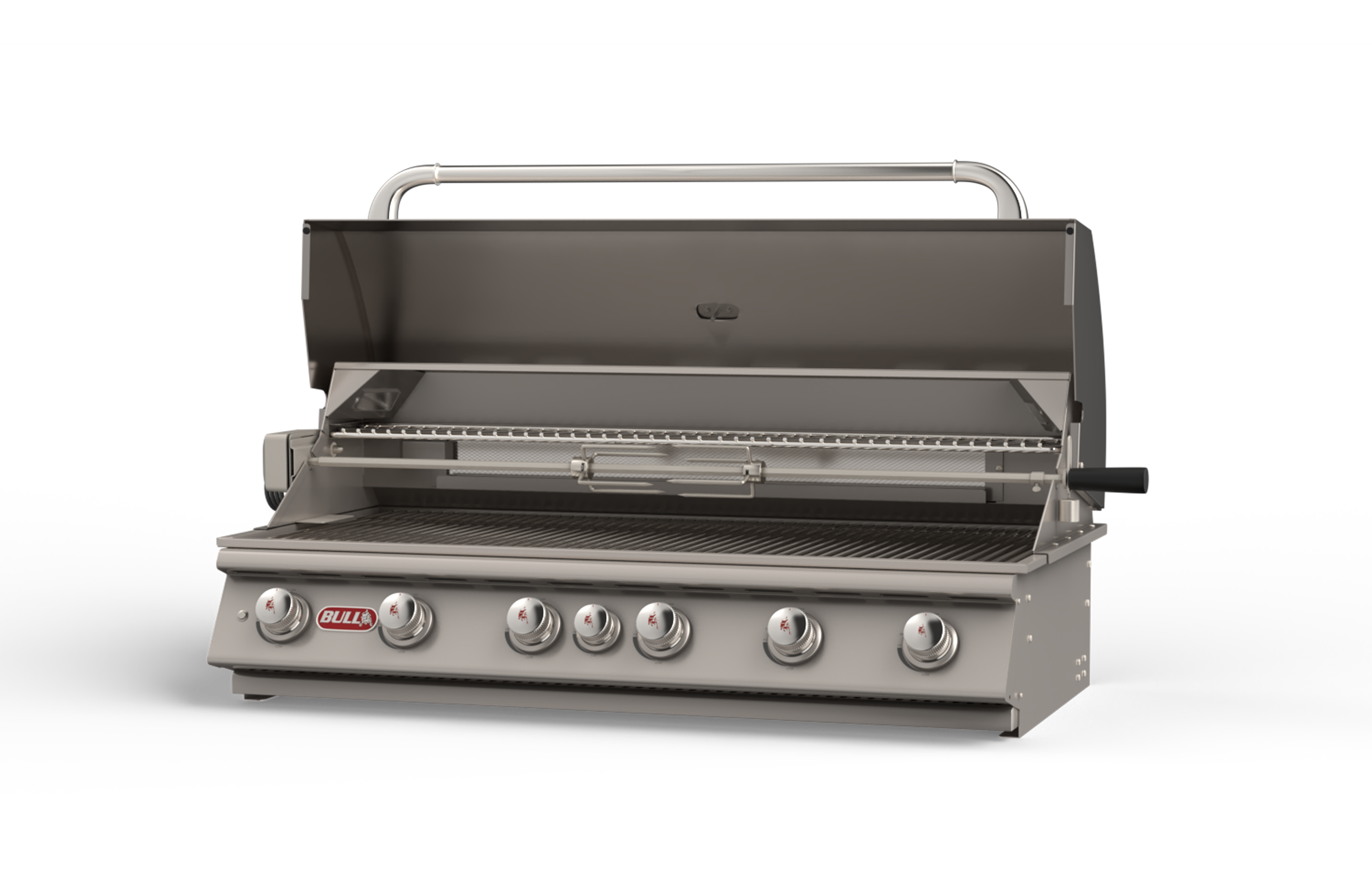 Bull Diablo 46-Inch 6-Burner Built-In Natural Gas or Propane Gas Grill With Rotisserie-62648/62649