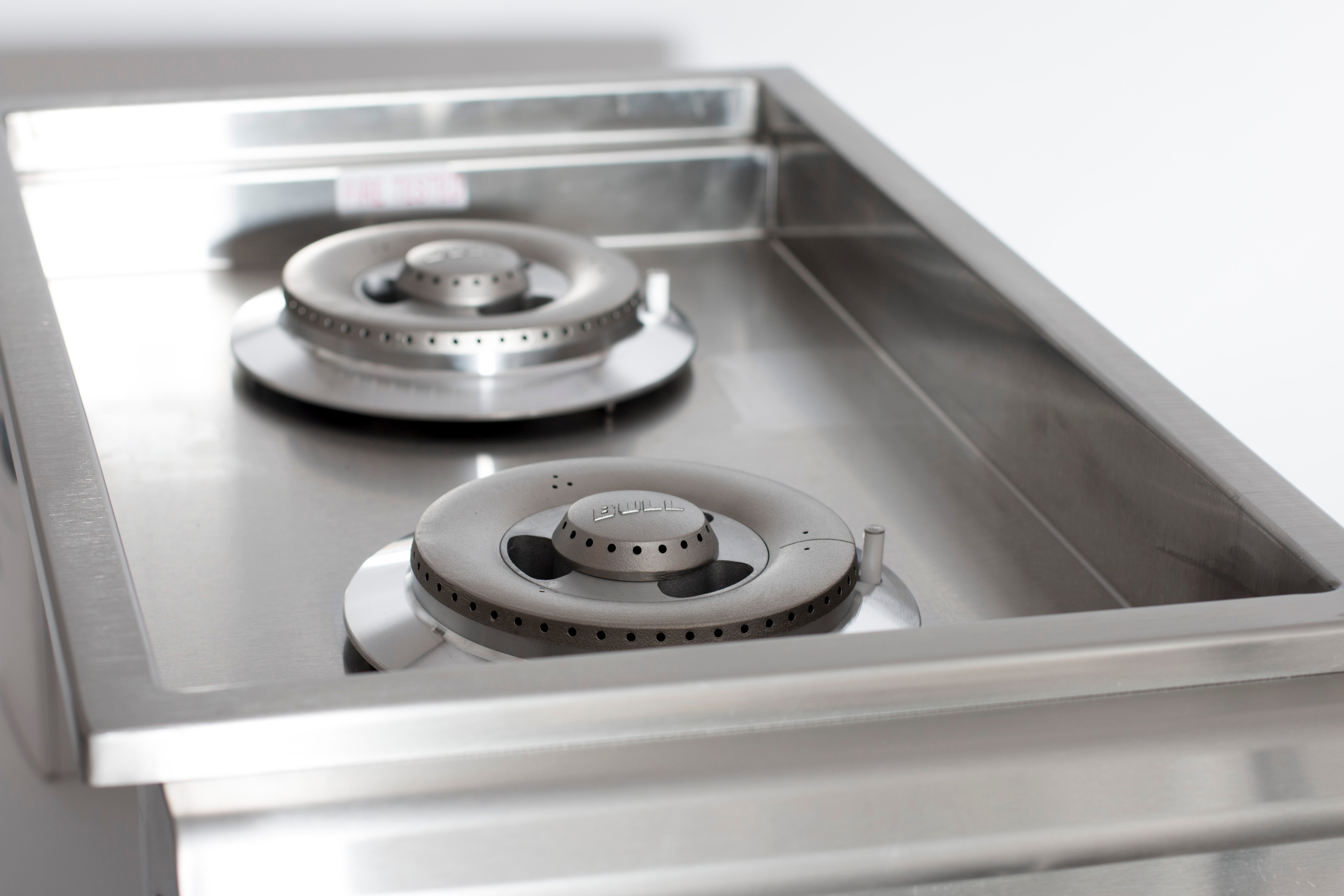 Bull Built-In Natural Gas and Propane Gas Double Side Burner W/ Stainless Steel Lid -300008/9