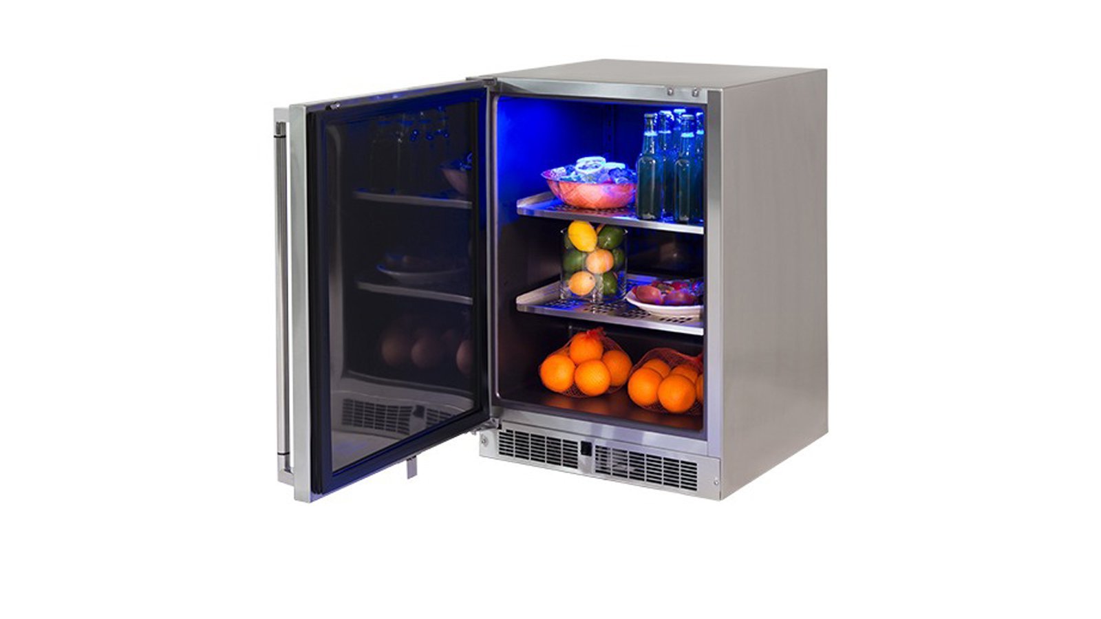 Lynx Professional 24-Inch Stainless Steel 5.5 Cu. Ft. Compact Refrigerator - Left Or Right Hinge-LN24REF L/R