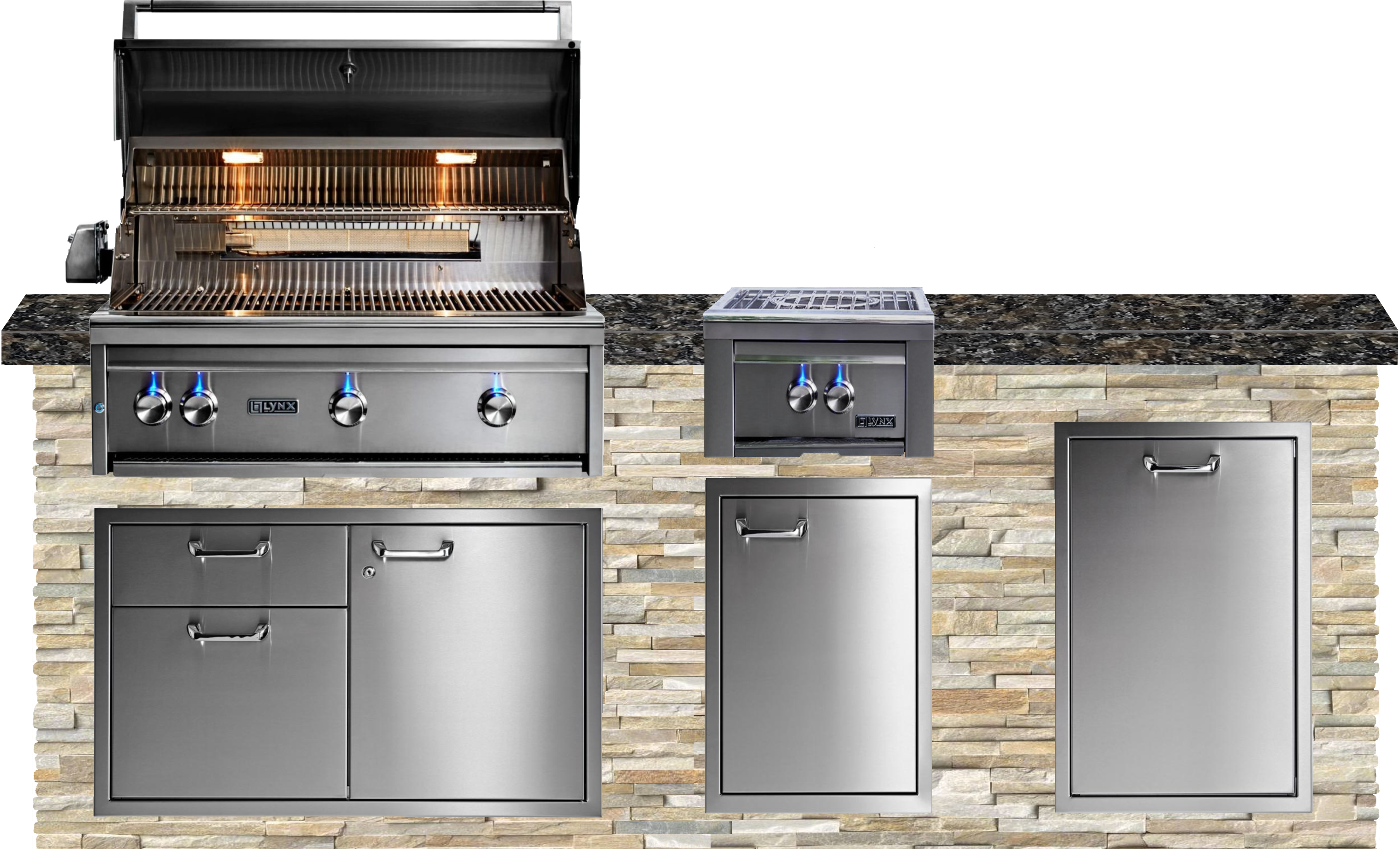Lynx Pro Classic Collection 96" Luxury Finished Outdoor Kitchen Package 10-LNX-10-CC