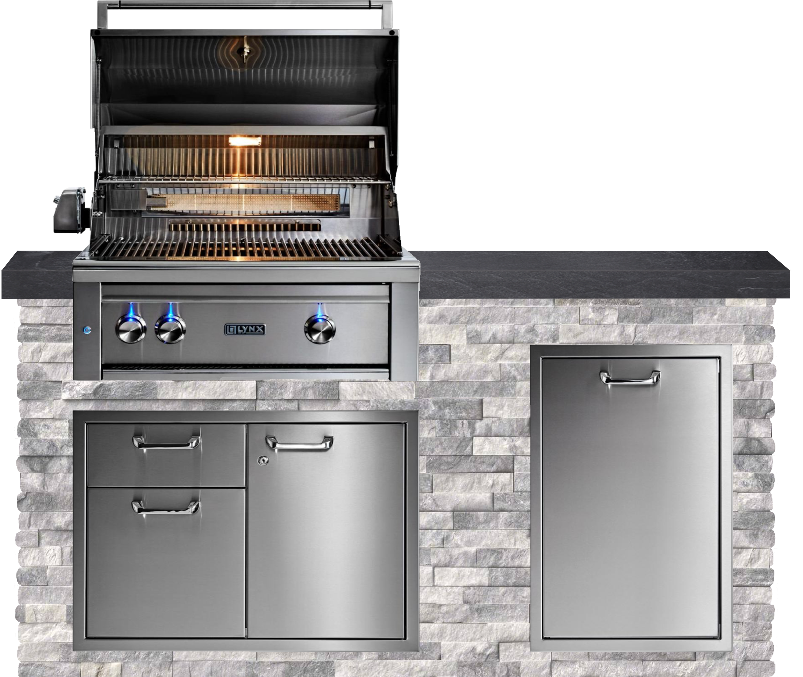Lynx Pro Classic Collection 72" Luxury Finished Outdoor Kitchen Package 2-LNX-2-CC