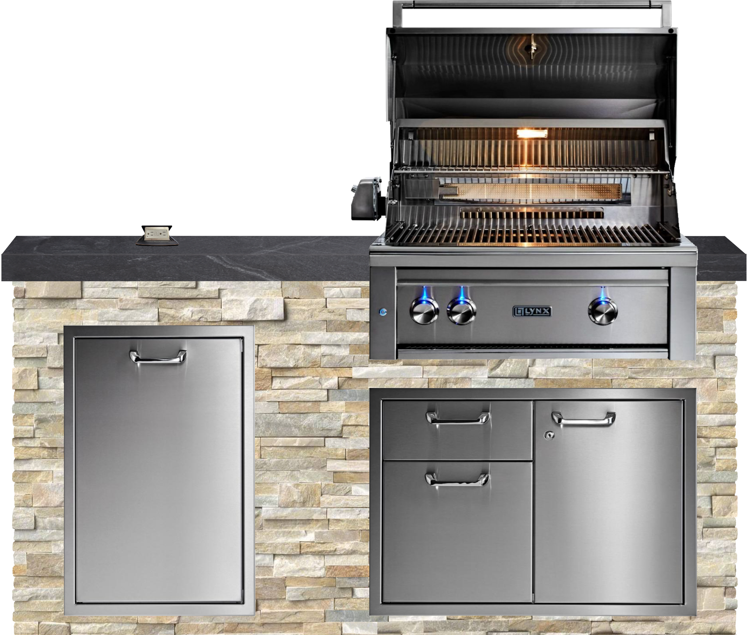Lynx Pro Classic Collection 72" Luxury Finished Outdoor Kitchen Package 2-LNX-2-CC