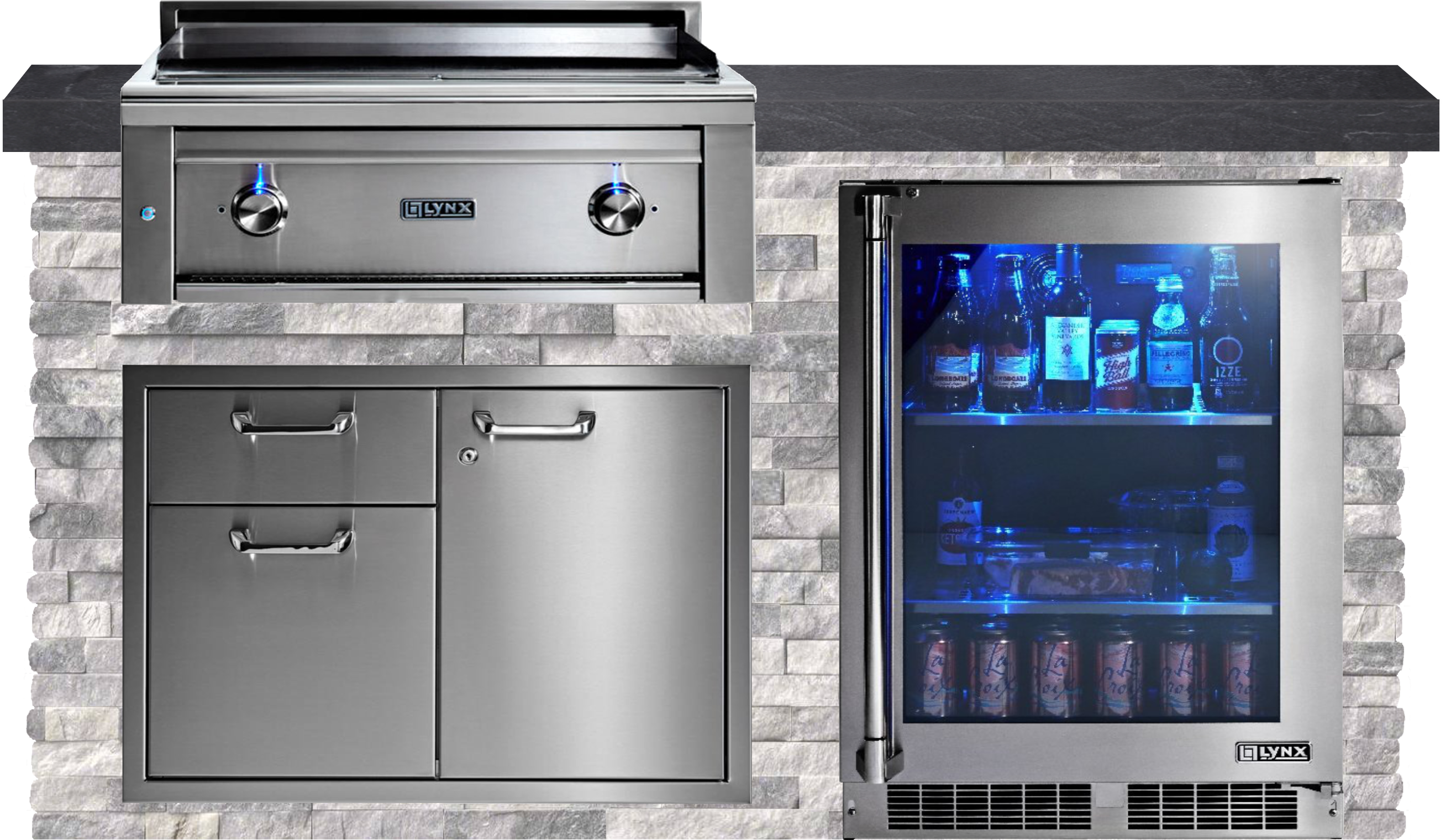 Lynx Pro Classic Collection 72" Luxury Finished Outdoor Kitchen Package 5-LNX-5-CC
